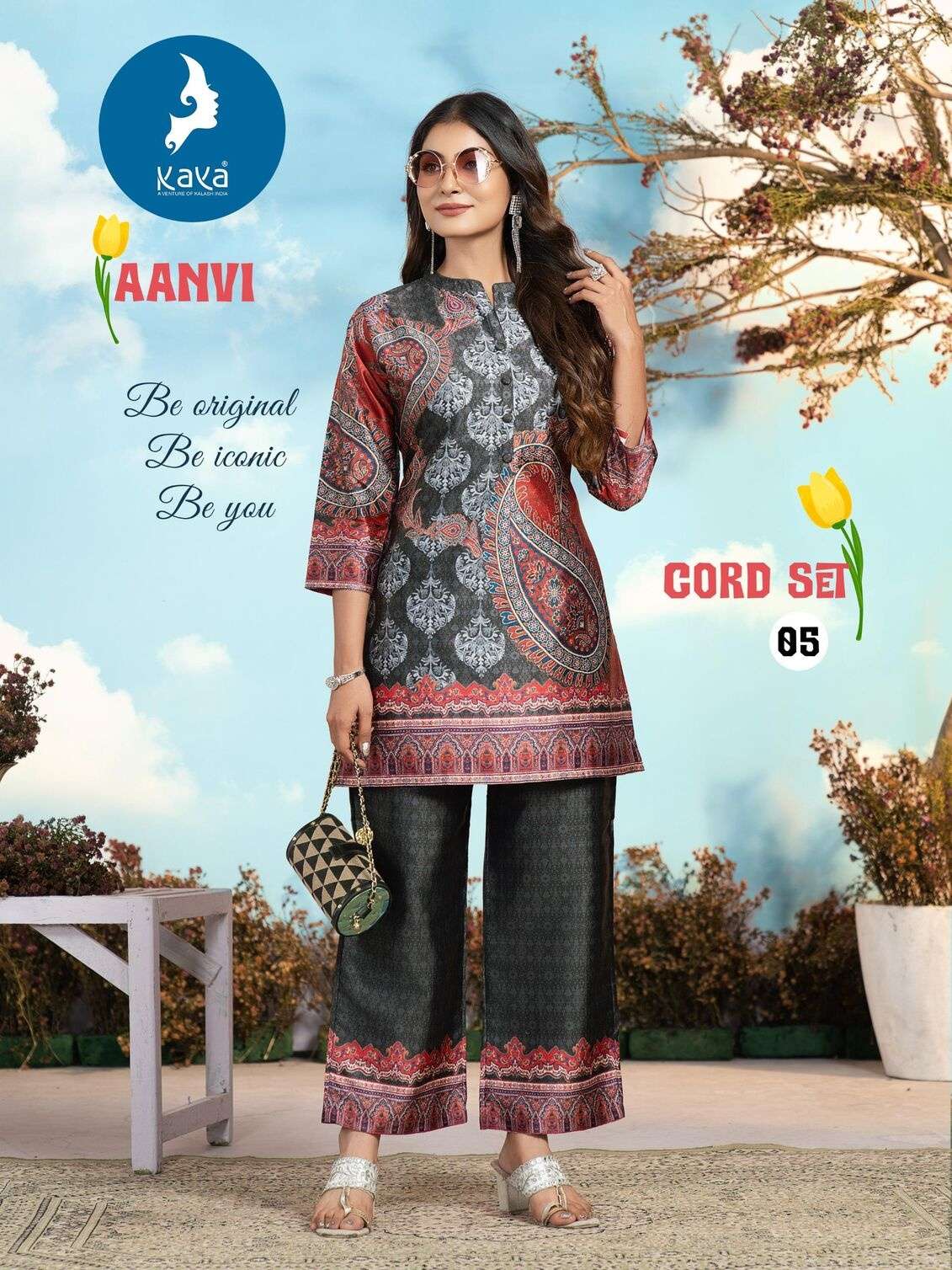 AANVI BY KAYA KURTI IN VERTICAN DIGITAL PRINT 2 PIECE CO-ORD SET CONCEPT 