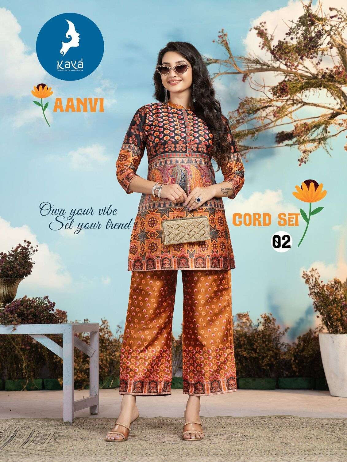 AANVI BY KAYA KURTI IN VERTICAN DIGITAL PRINT 2 PIECE CO-ORD SET CONCEPT 