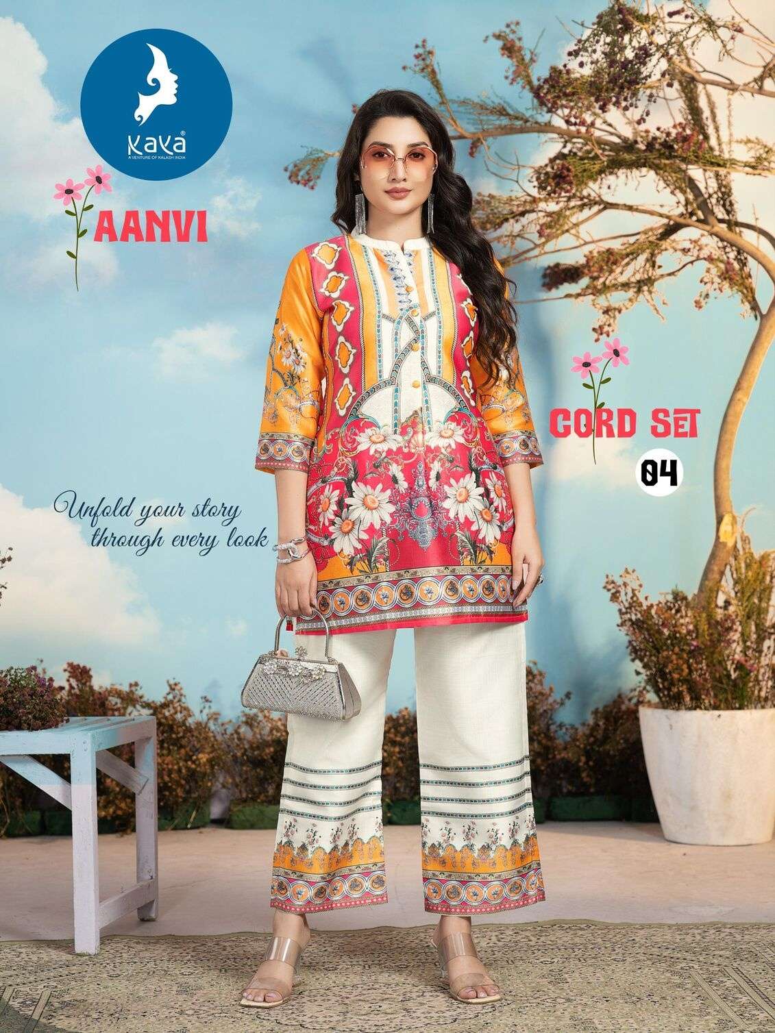 AANVI BY KAYA KURTI IN VERTICAN DIGITAL PRINT 2 PIECE CO-ORD SET CONCEPT 