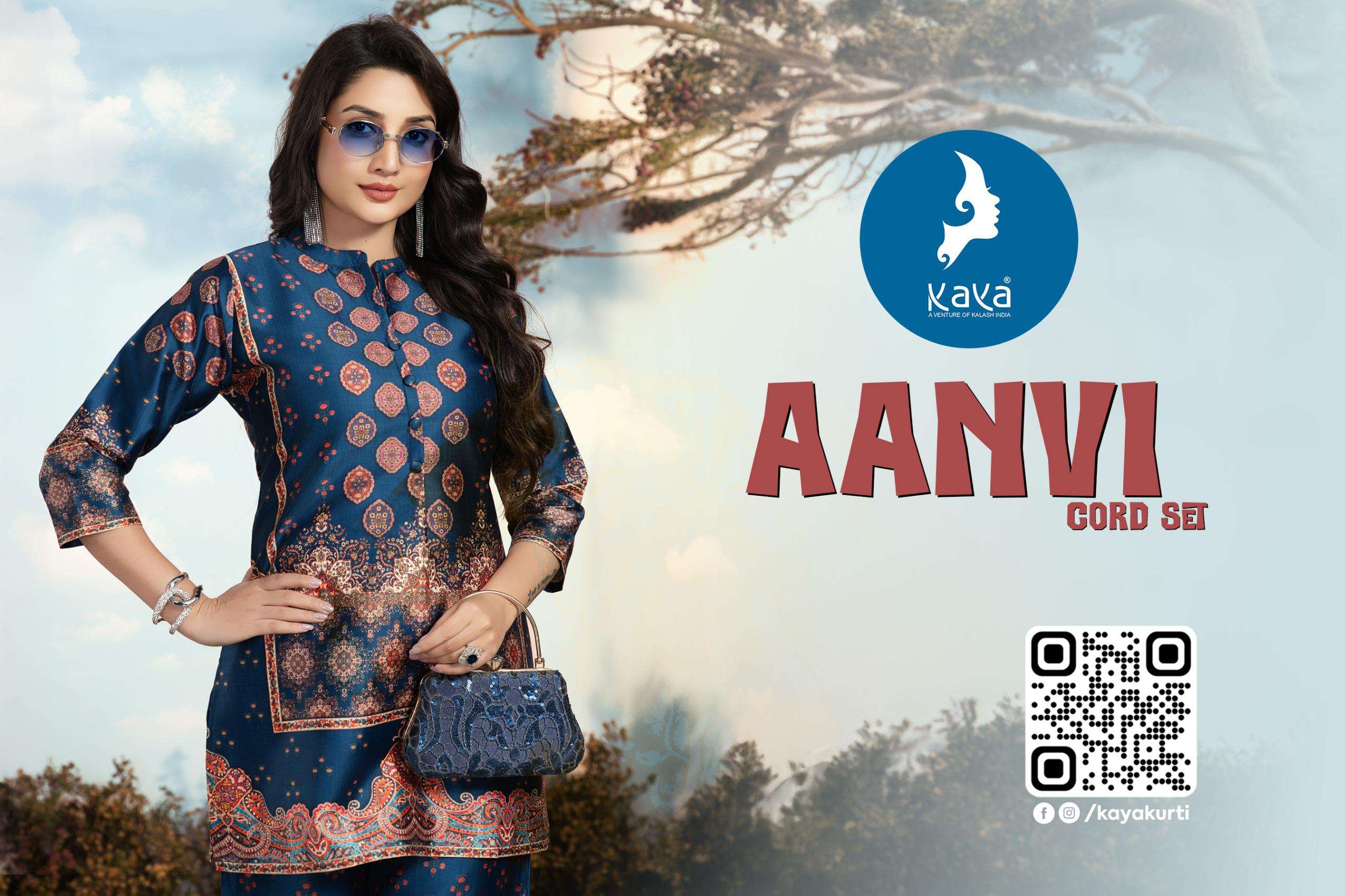 AANVI BY KAYA KURTI IN VERTICAN DIGITAL PRINT 2 PIECE CO-ORD SET CONCEPT 