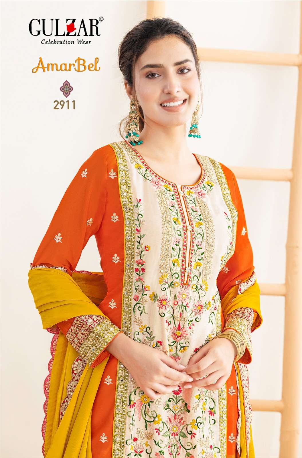 AMARBEL BY GULZAR IN PREMIUM CHINON WITH DABKA DORI AND HEABY EMBROIDERY 