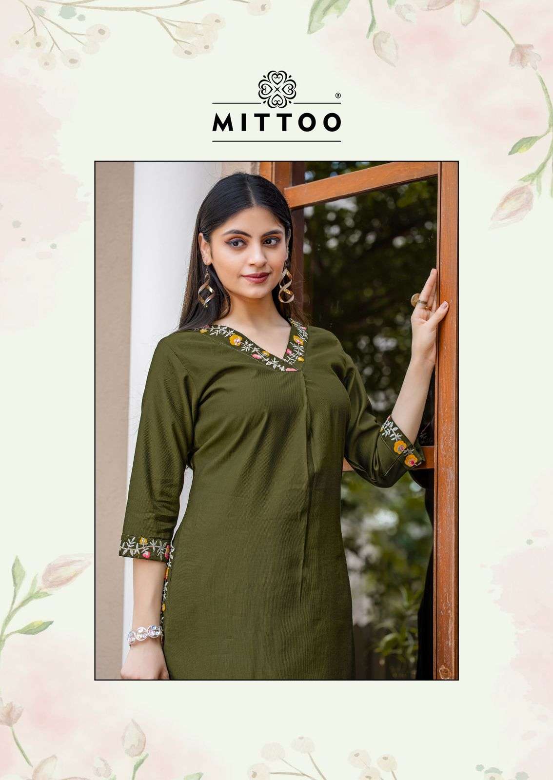 ANSUYA BY MITTOO IN GADWAL FAB TOP AND BOTTOM WITH THREAD & HANDWORK 