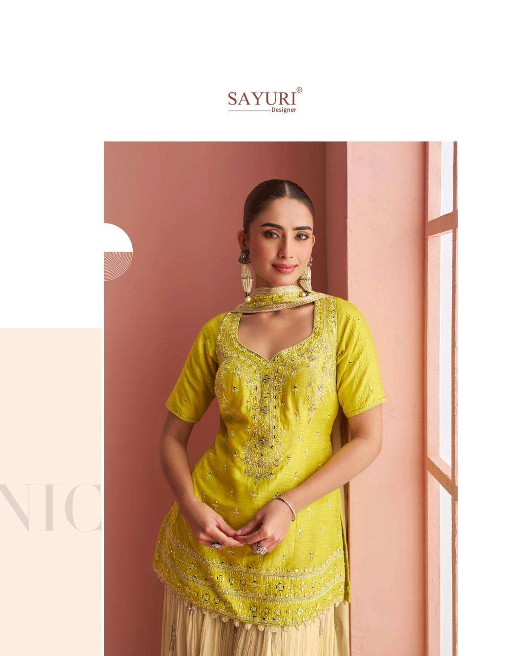 BARKHA BY SAYURI DESIGNER IN REAL PREMIUM CHINON SILK WITH HEAVY EMBROIDERED WORK