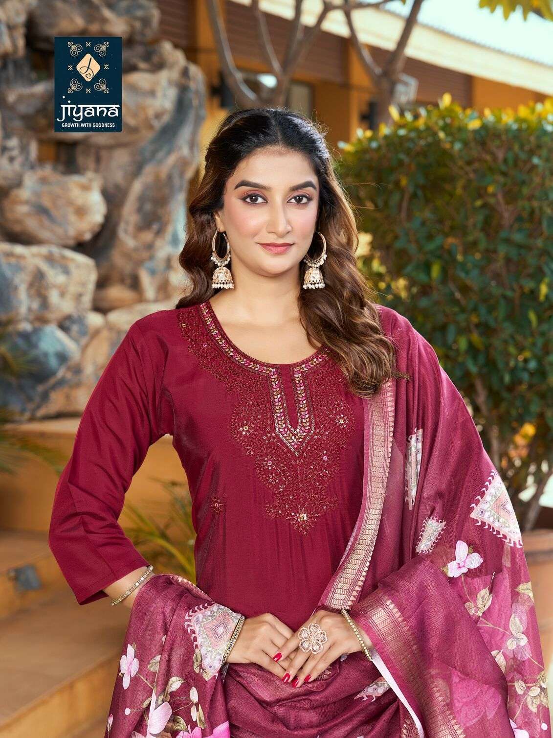 CALLICO BY JIYANA IN ROMAN SILK WITH FANCY DIGITAL JEQARD BORDER DUPATTA 