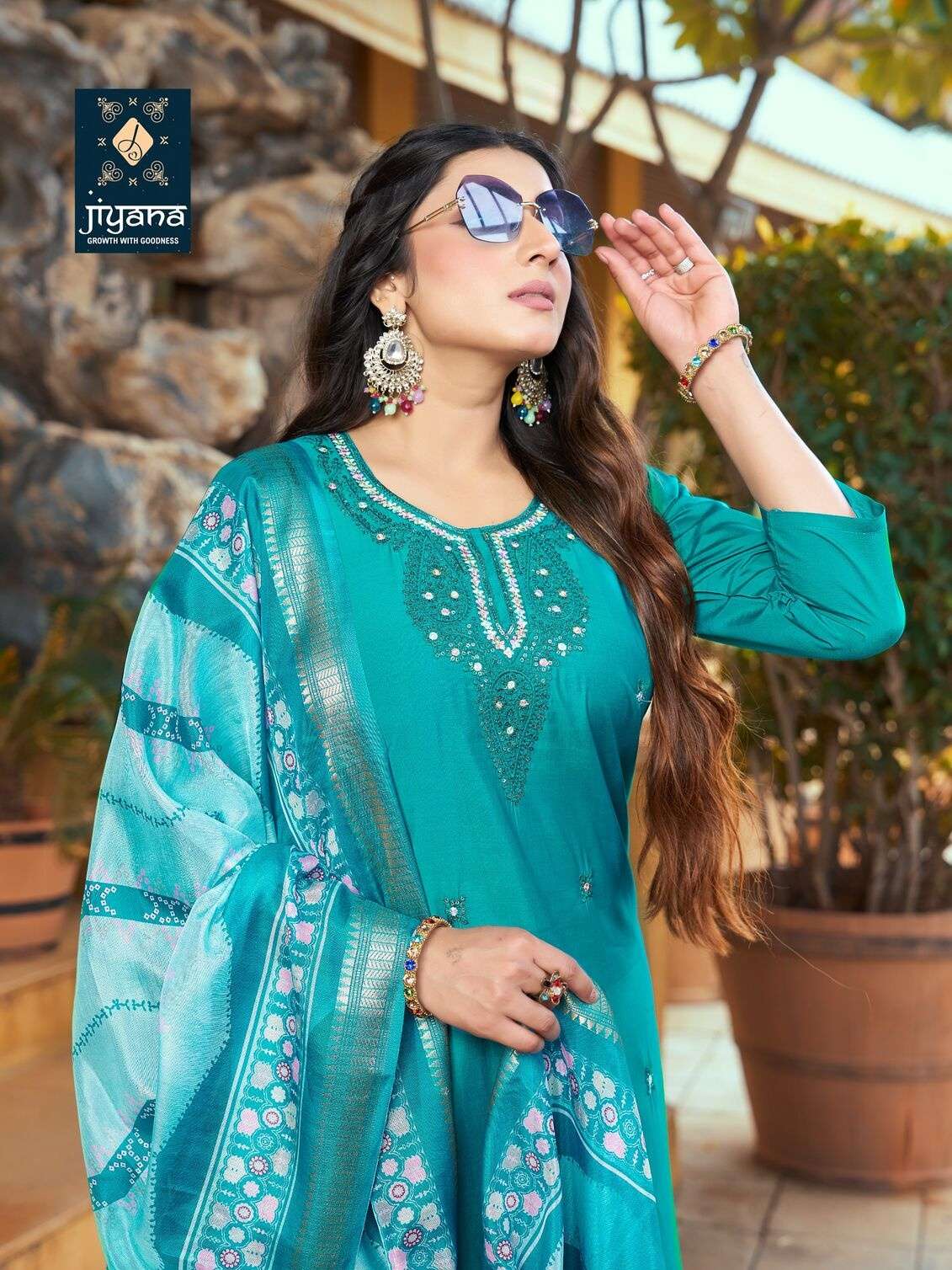 CALLICO BY JIYANA IN ROMAN SILK WITH FANCY DIGITAL JEQARD BORDER DUPATTA 