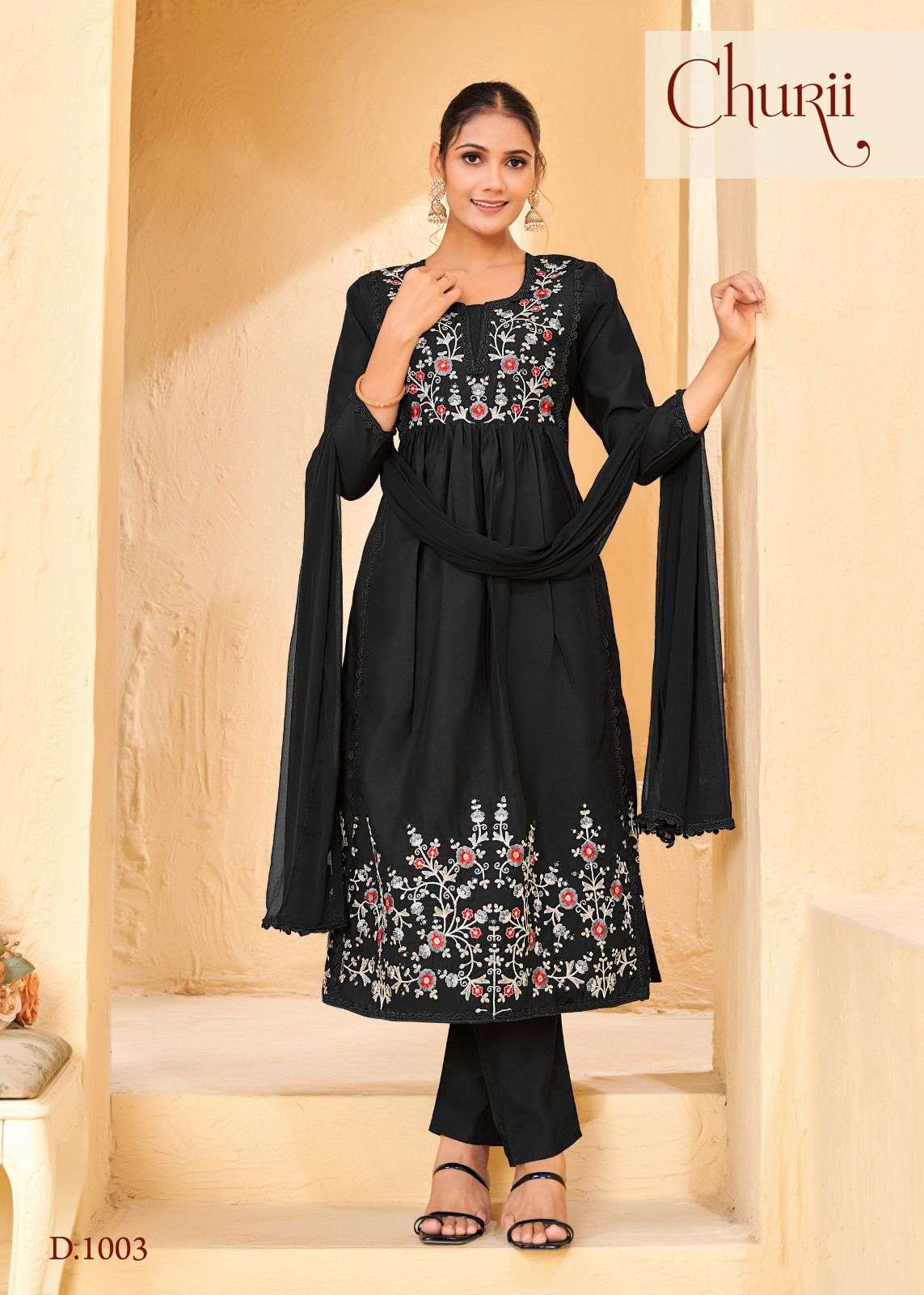 CAMELIA BY CHURII IN SOFT PURE SILK WITH INNER AND BEAUTIFUL COLOURS WITH WORK 