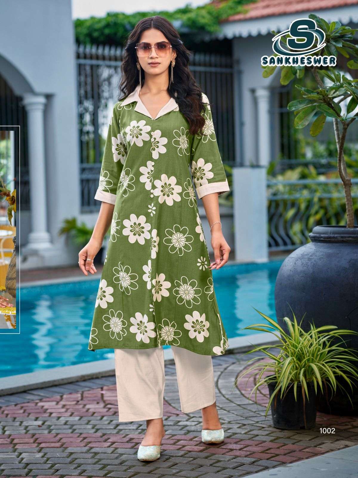 CHARMI VOL-1 BY SANKHESWER IN VERTICAN FOIL DECHARGE PRINT FANCY CO-ORD SET 