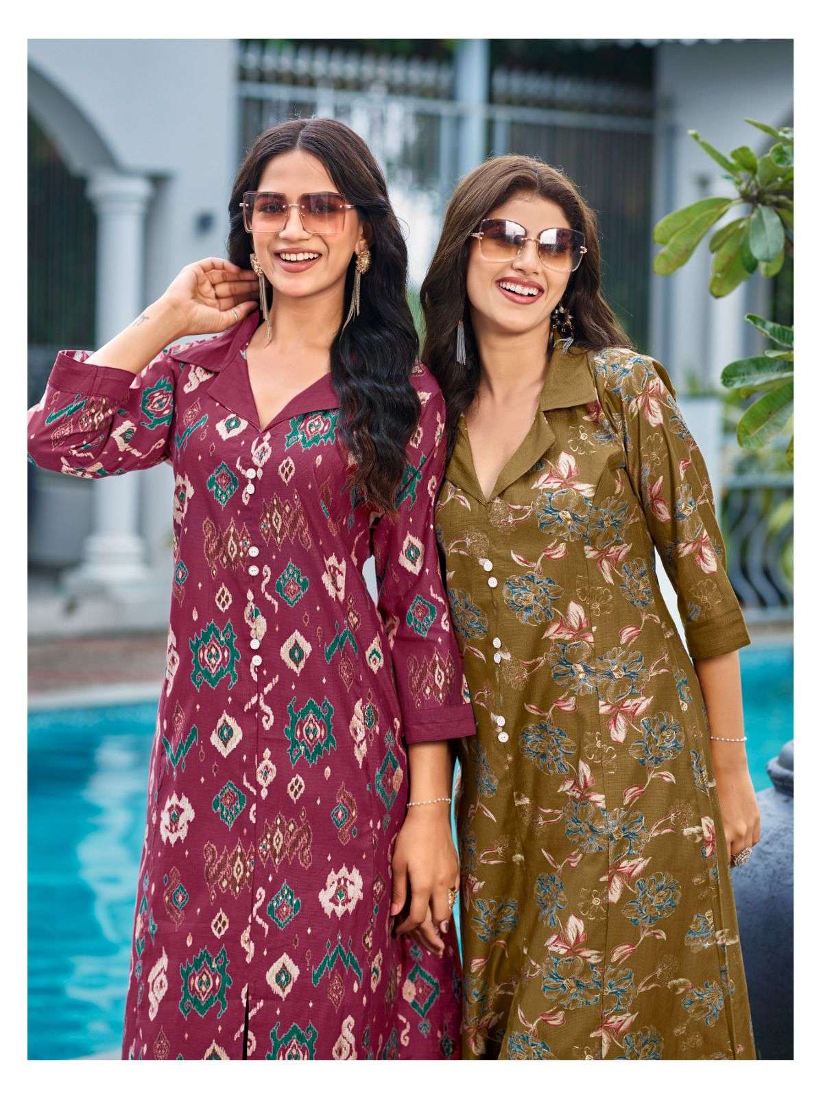 CHARMI VOL-1 BY SANKHESWER IN VERTICAN FOIL DECHARGE PRINT FANCY CO-ORD SET 