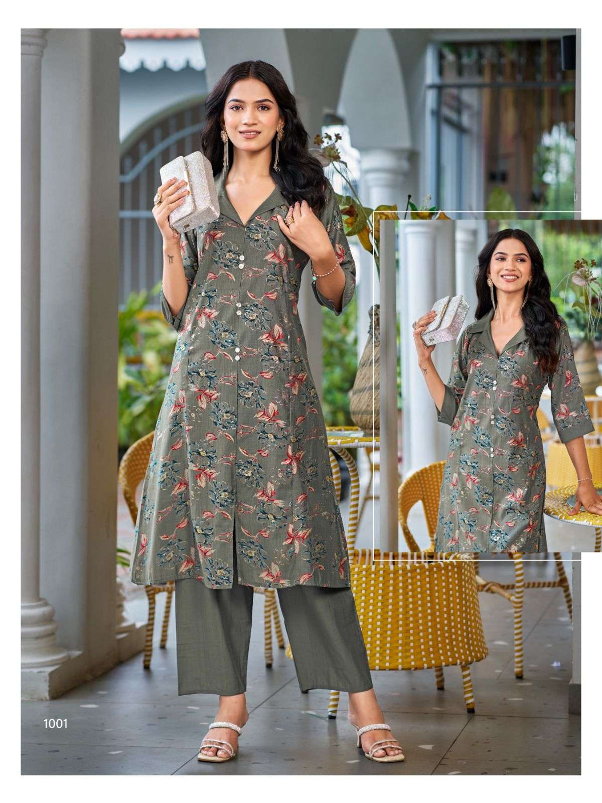 CHARMI VOL-1 BY SANKHESWER IN VERTICAN FOIL DECHARGE PRINT FANCY CO-ORD SET 
