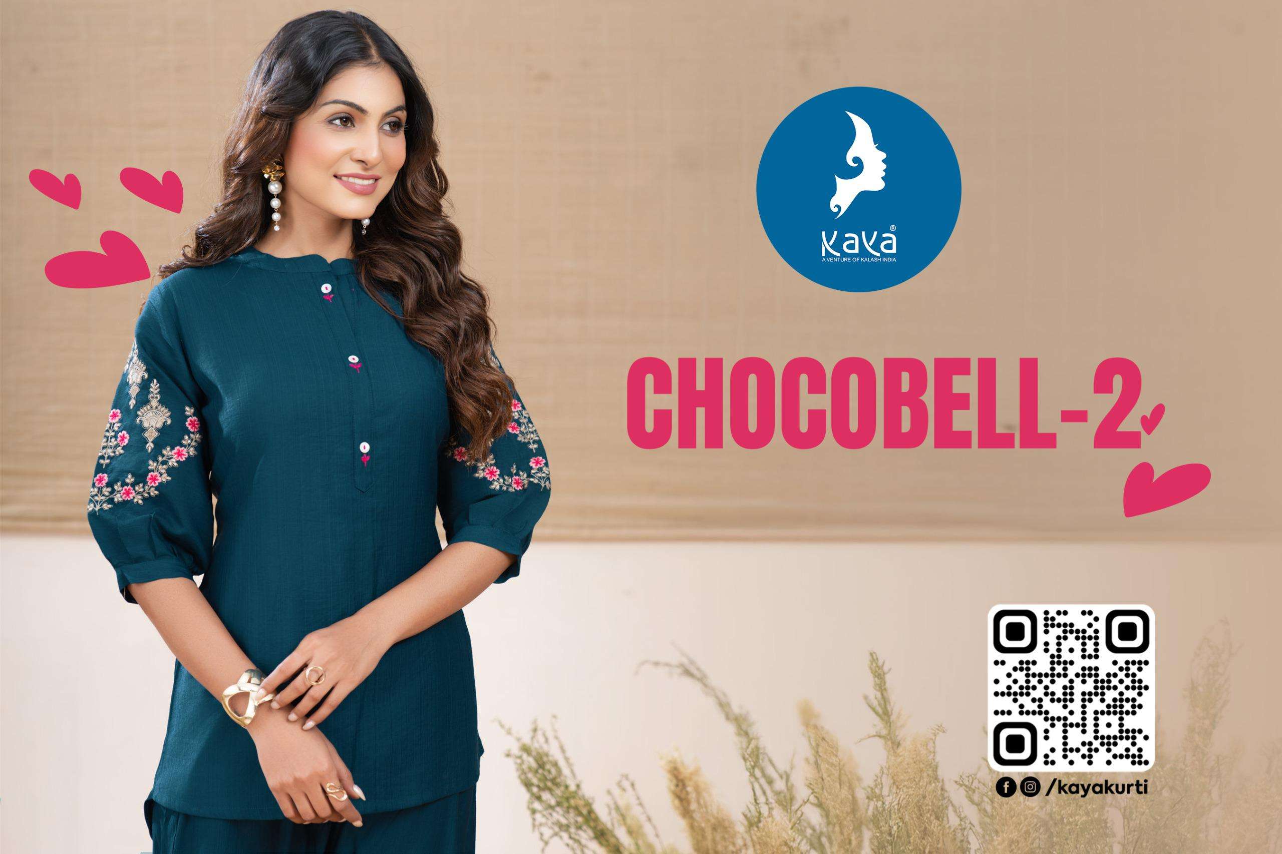 CHOCOBELL-2 BY KAYA KURTI IN VATICAN SILK 2 PIECE FANCY CO-ORD SET CONCEPT 