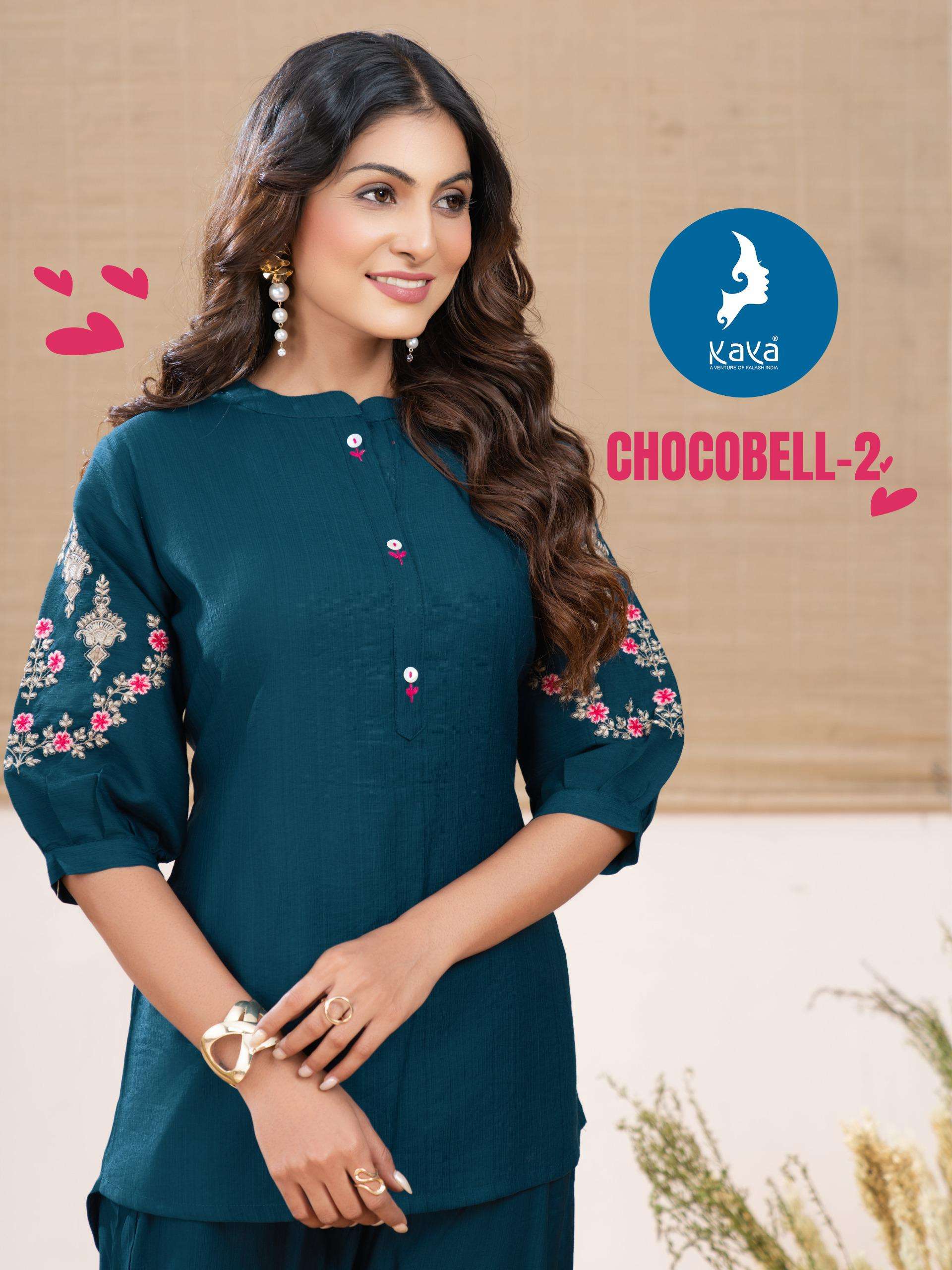 CHOCOBELL-2 BY KAYA KURTI IN VATICAN SILK 2 PIECE FANCY CO-ORD SET CONCEPT 