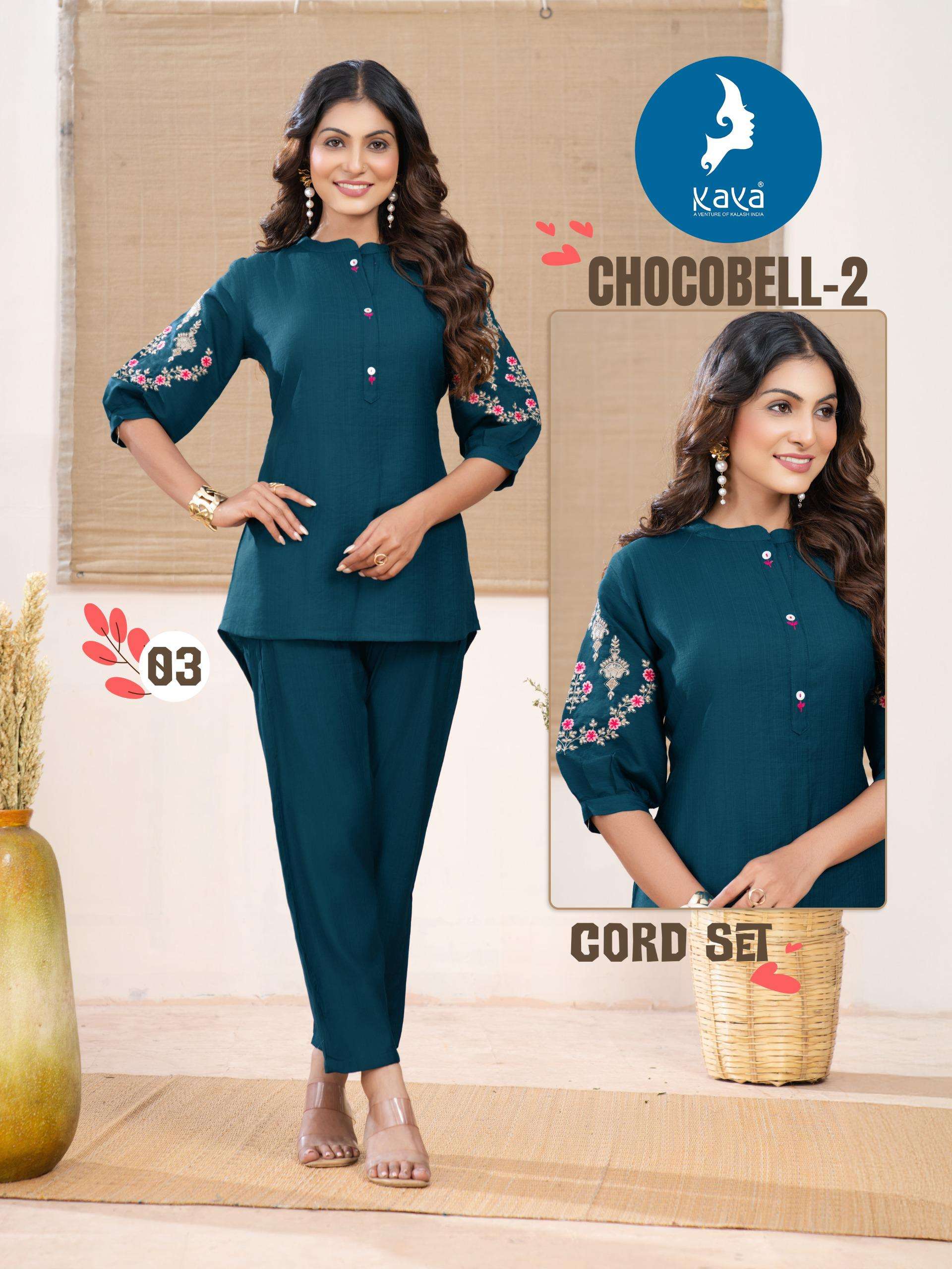 CHOCOBELL-2 BY KAYA KURTI IN VATICAN SILK 2 PIECE FANCY CO-ORD SET CONCEPT 
