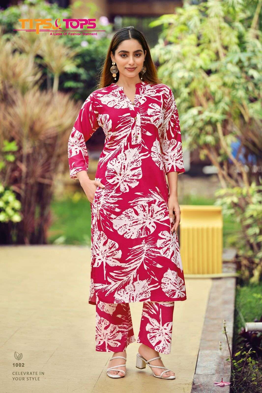 CINDERELLA VOL - 6 BY TIPS & TOPS IN HEAVY RAYON PRINT CO-ORD SET WITH POCKET 