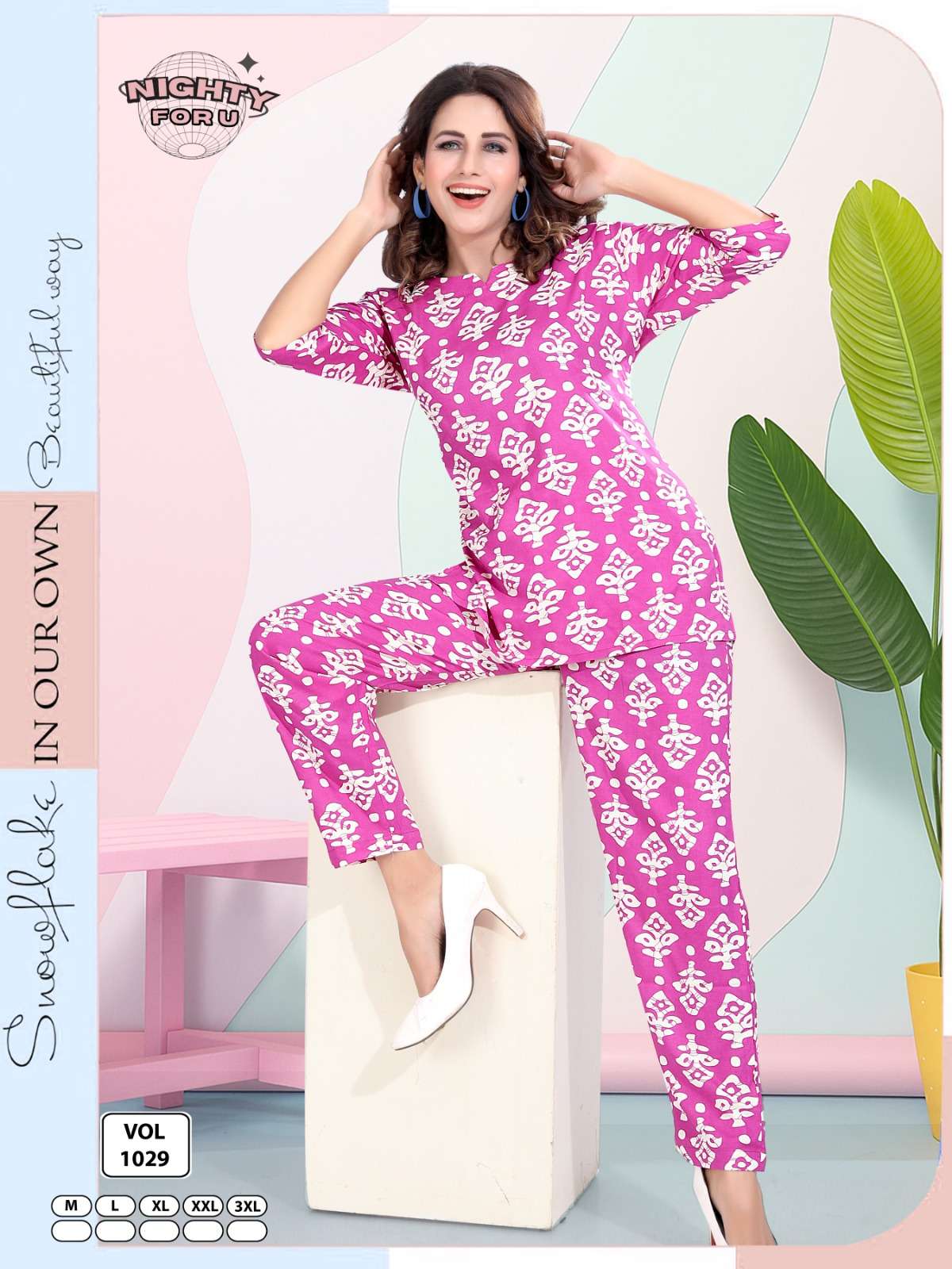 D.NO :- 1029 BY NIGHTY FOR U IN RAYON FANCY PRINTED CO-ORD 
