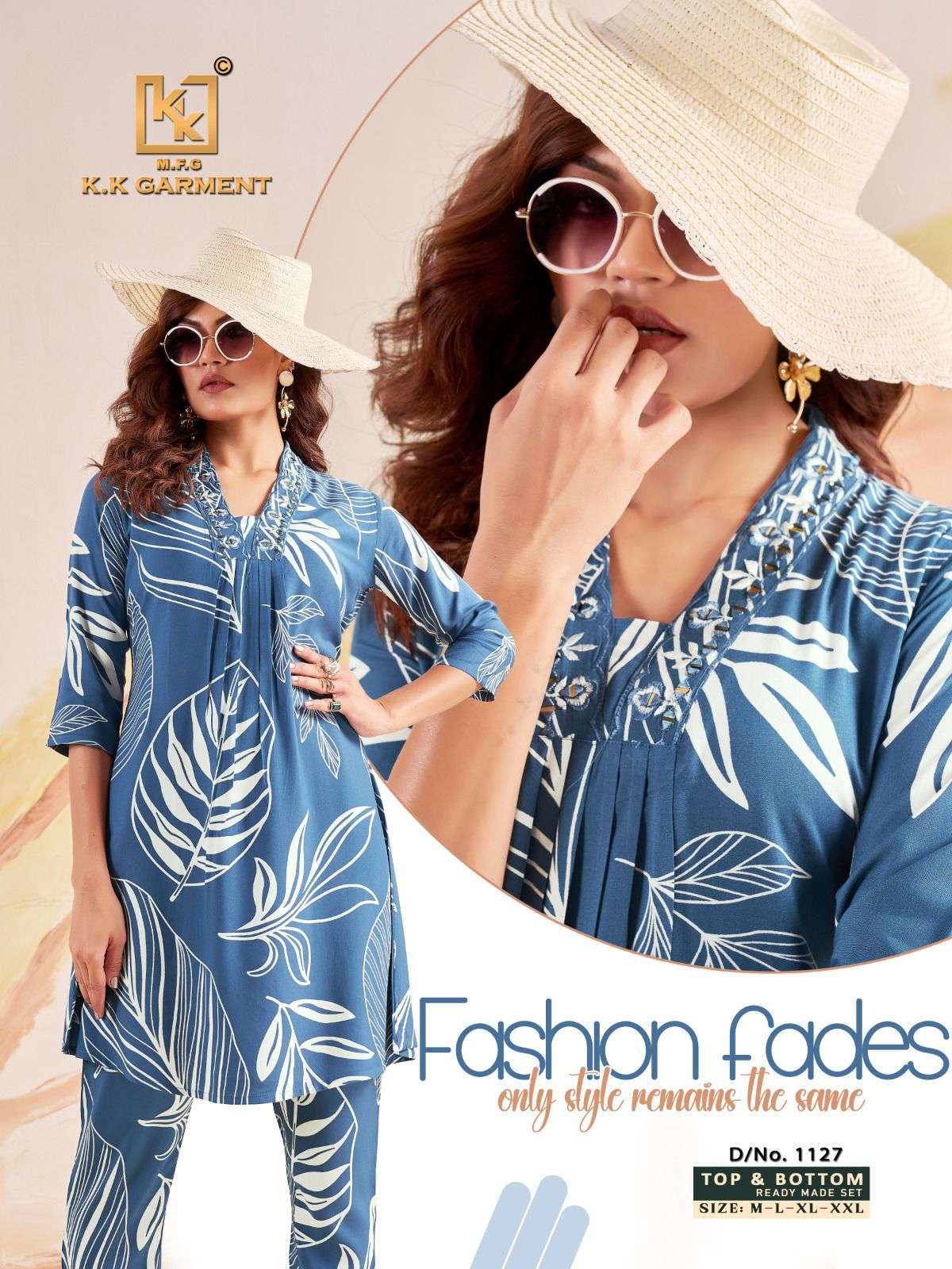 D.NO :- 1126 TO 1127 BY KK GROUP IN HEAVY RAYON CO-ORD SET NEW ARTICLE 