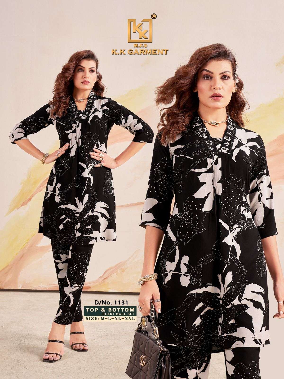 D.NO :- 1130 TO 1131 BY KK GROUP IN HEAVY RAYON CO-ORD SET NEW ARTICLE 