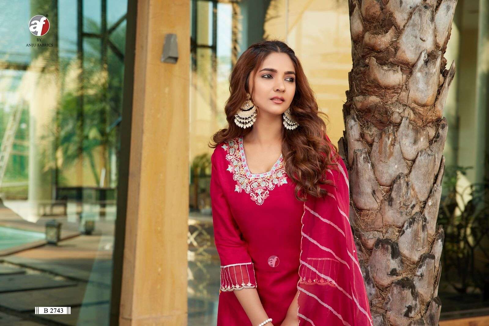 D.NO:- B 2743 BY ANJU FABRICS IN PURE DOLA SILK WITH PURE HEAVY HANDWORK 