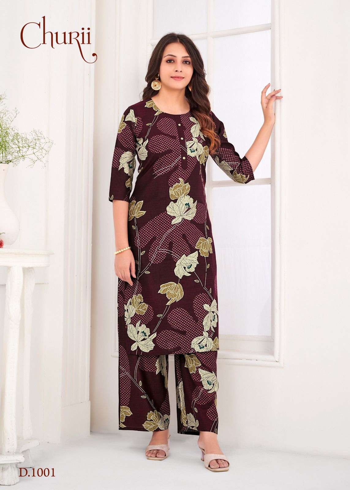 DAISY BY CHURII IN SOFT VATICAN WITH HANDWORK AND PANT WITH POCKETS