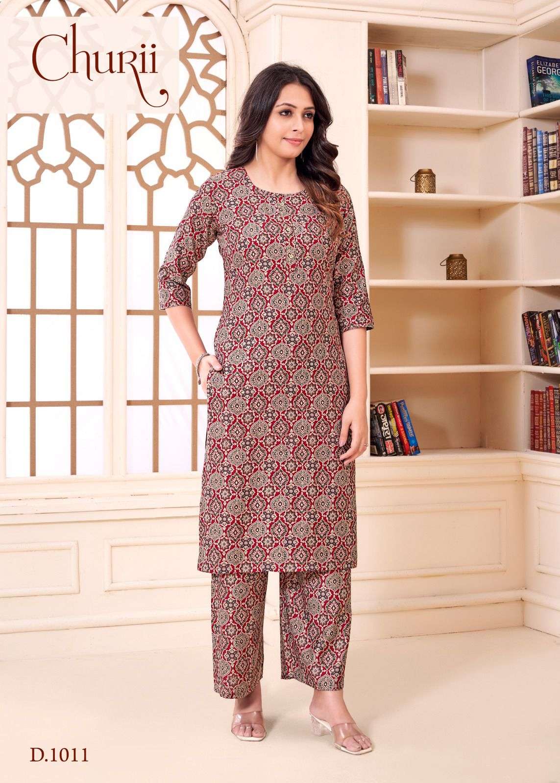 DAISY BY CHURII IN SOFT VATICAN WITH HANDWORK AND PANT WITH POCKETS