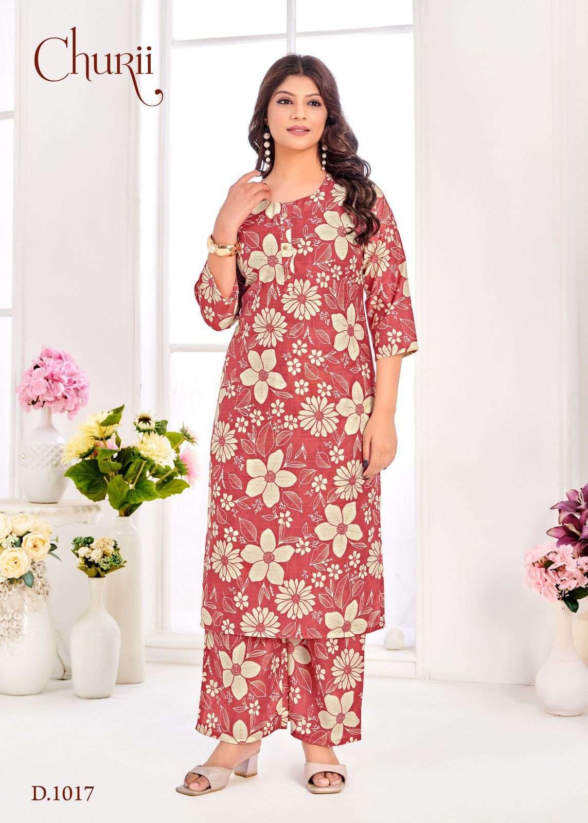 DAISY BY CHURII IN SOFT VATICAN WITH HANDWORK AND PANT WITH POCKETS