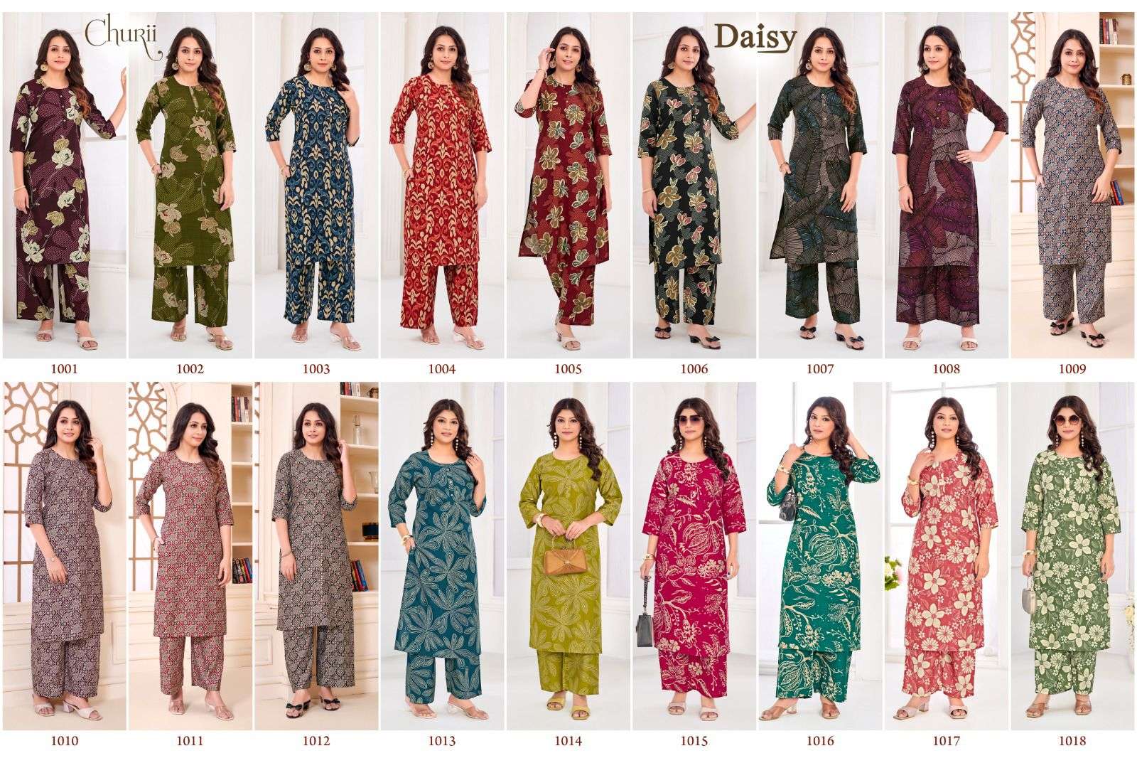 DAISY BY CHURII IN SOFT VATICAN WITH HANDWORK AND PANT WITH POCKETS