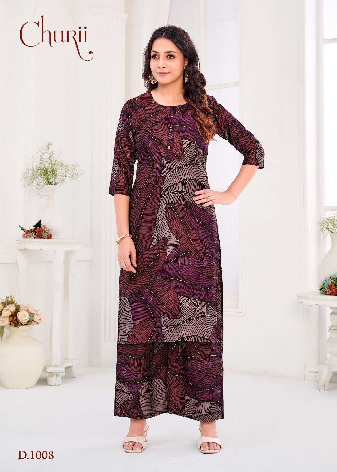 DAISY BY CHURII IN SOFT VATICAN WITH HANDWORK AND PANT WITH POCKETS