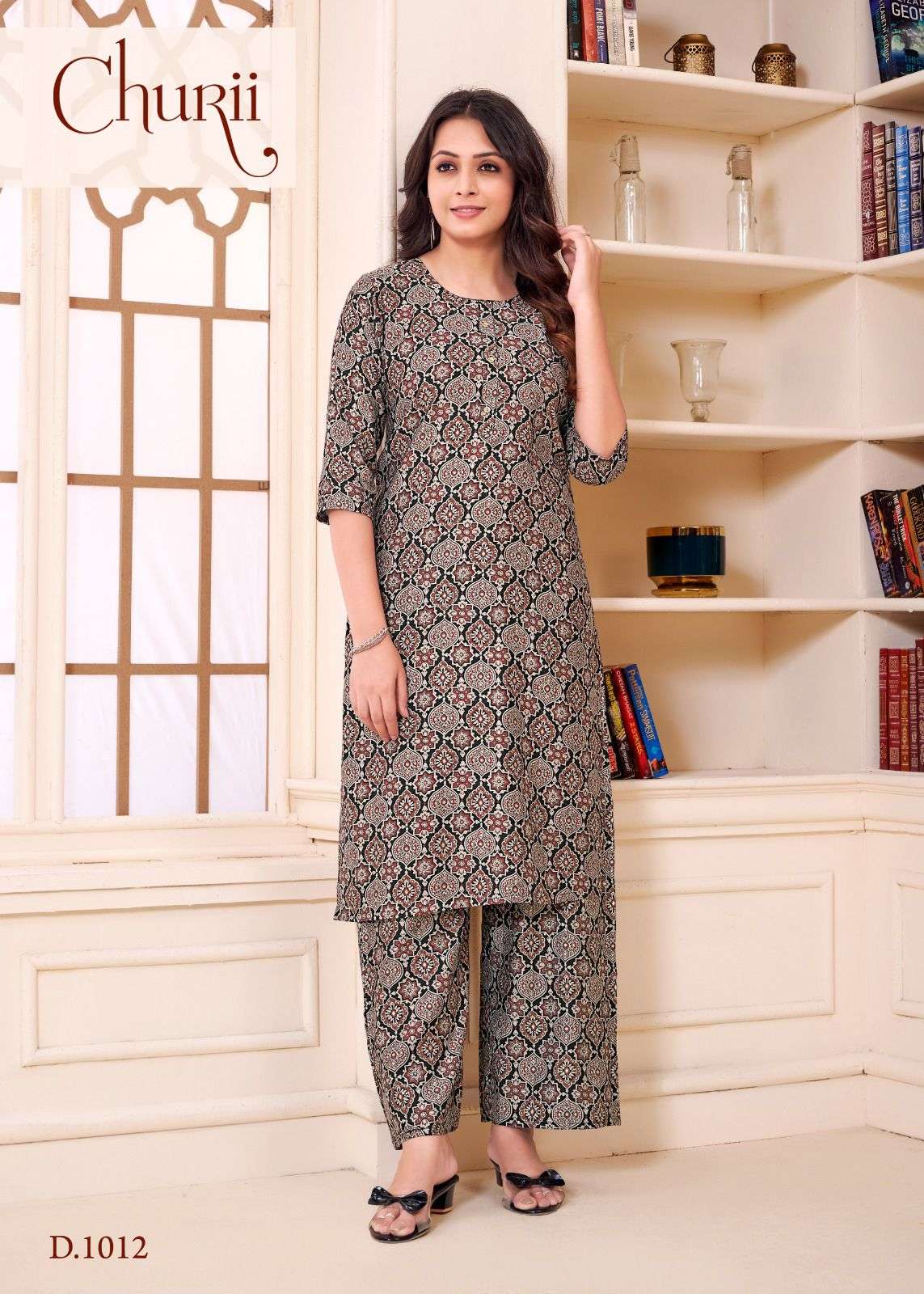 DAISY BY CHURII IN SOFT VATICAN WITH HANDWORK AND PANT WITH POCKETS