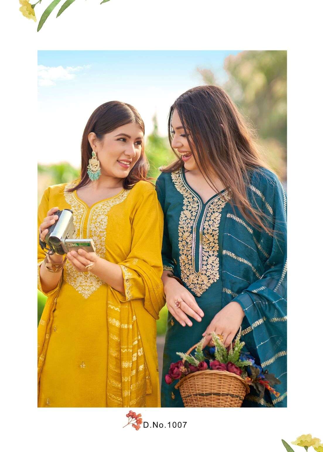 DILBARA BY TEXOFAB IN SIMMER ROMAN WITH QUARDING EMBROIDERY WITH FANCY LACE 