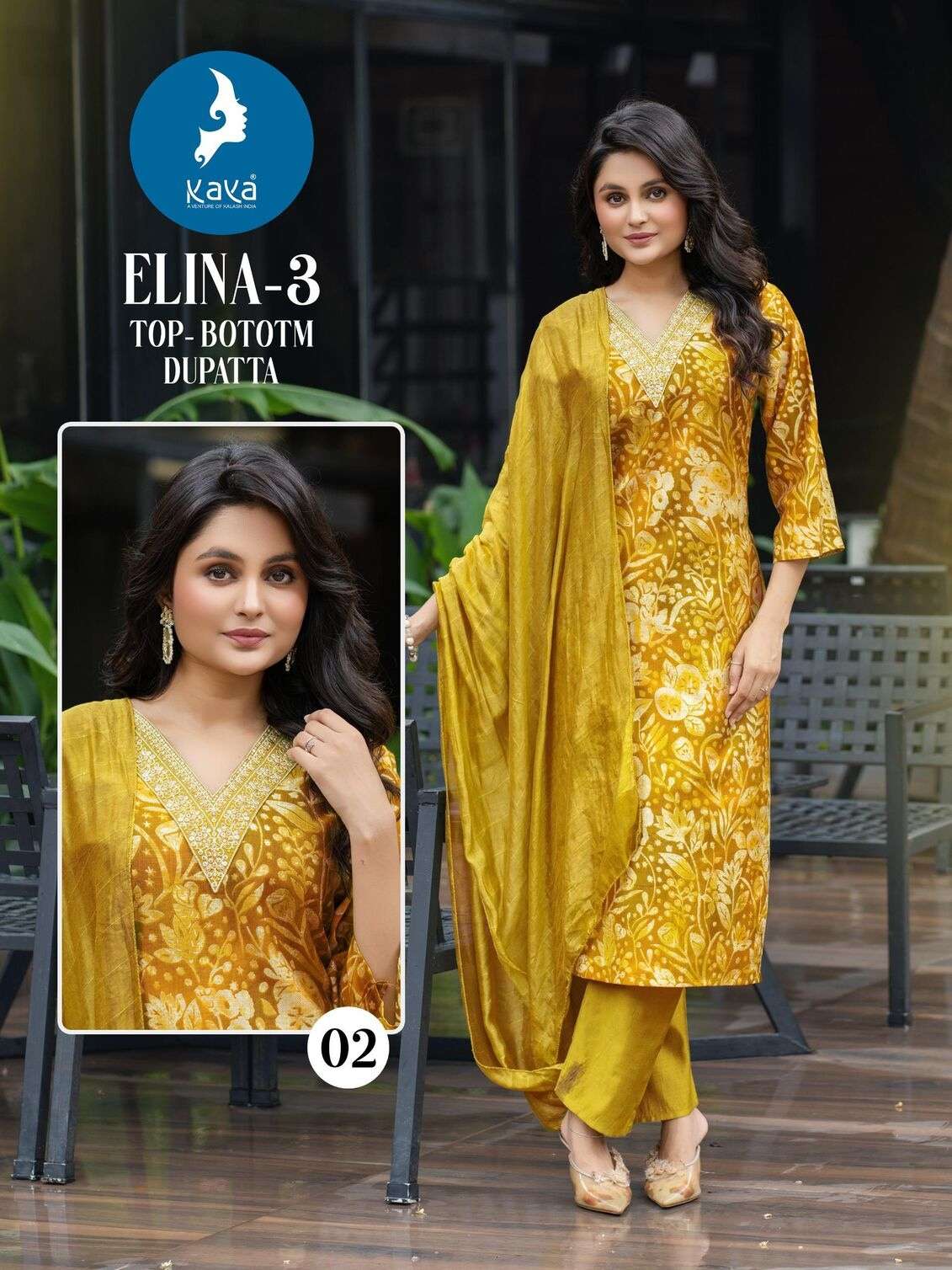 ELINA-3 BY KAYA KURTI IN VETICAN PRINT WITH FOIL PRINT STRAIGHT CUT CONCEPT 