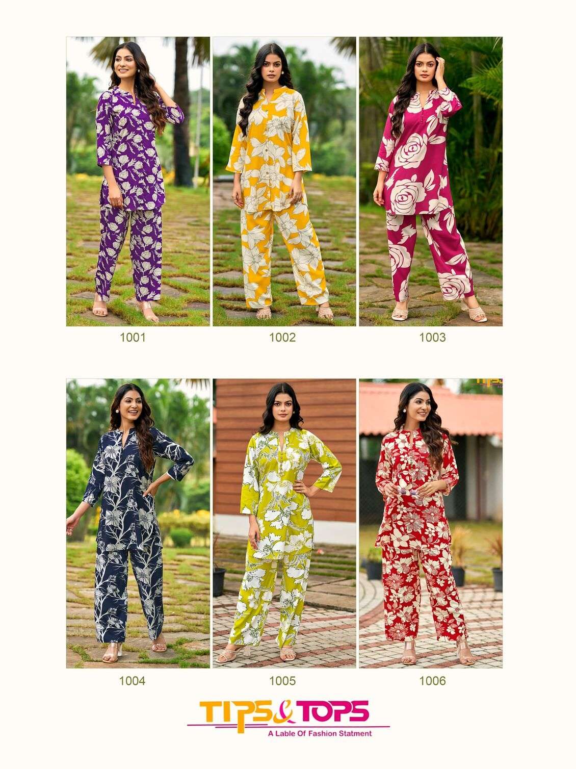 FASHION BEATS VOL-3 BY TIPS & TOPS IN HEAVY RAYON PRINT BEAUTIFUL PRINTED STYLISH CO-ORD SETS 
