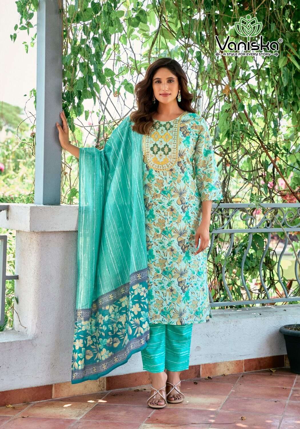 FASHION STORY VOL-1 BY VANISKA IN PURE VISCOSE PURE STRAIGHT KURTI WITH FANCY EMBROIDERY WORK 