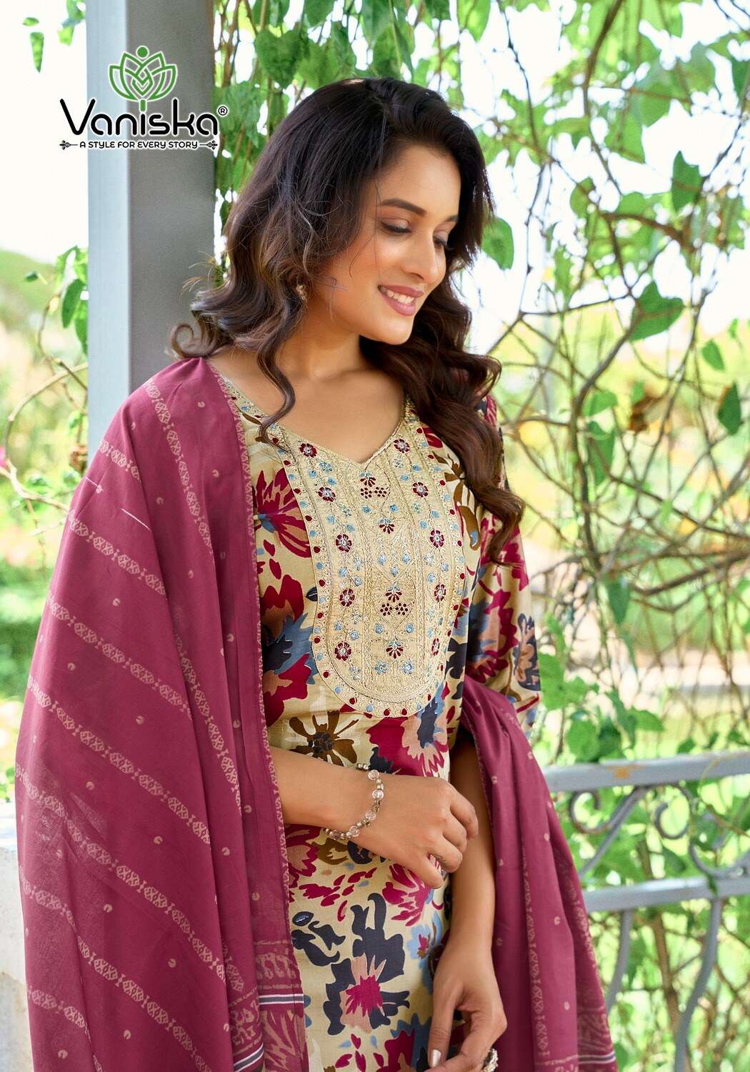 FASHION STORY VOL-1 BY VANISKA IN PURE VISCOSE PURE STRAIGHT KURTI WITH FANCY EMBROIDERY WORK 