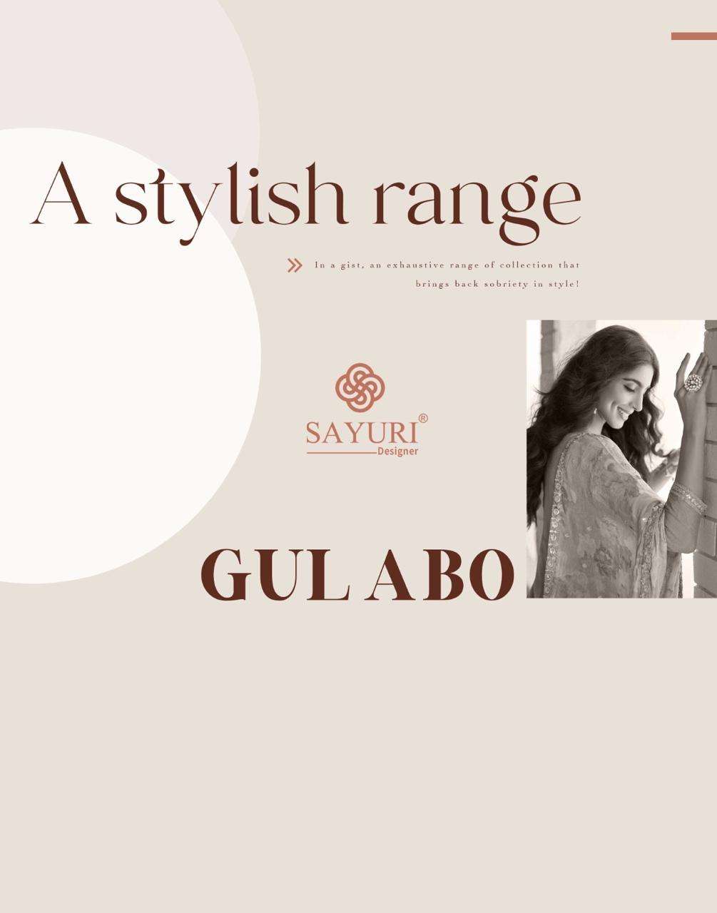 GULABO BY SAYURI DESIGNER IN REAL PREMIUM CHINON SILK WITH EMBROIDERED WORK 