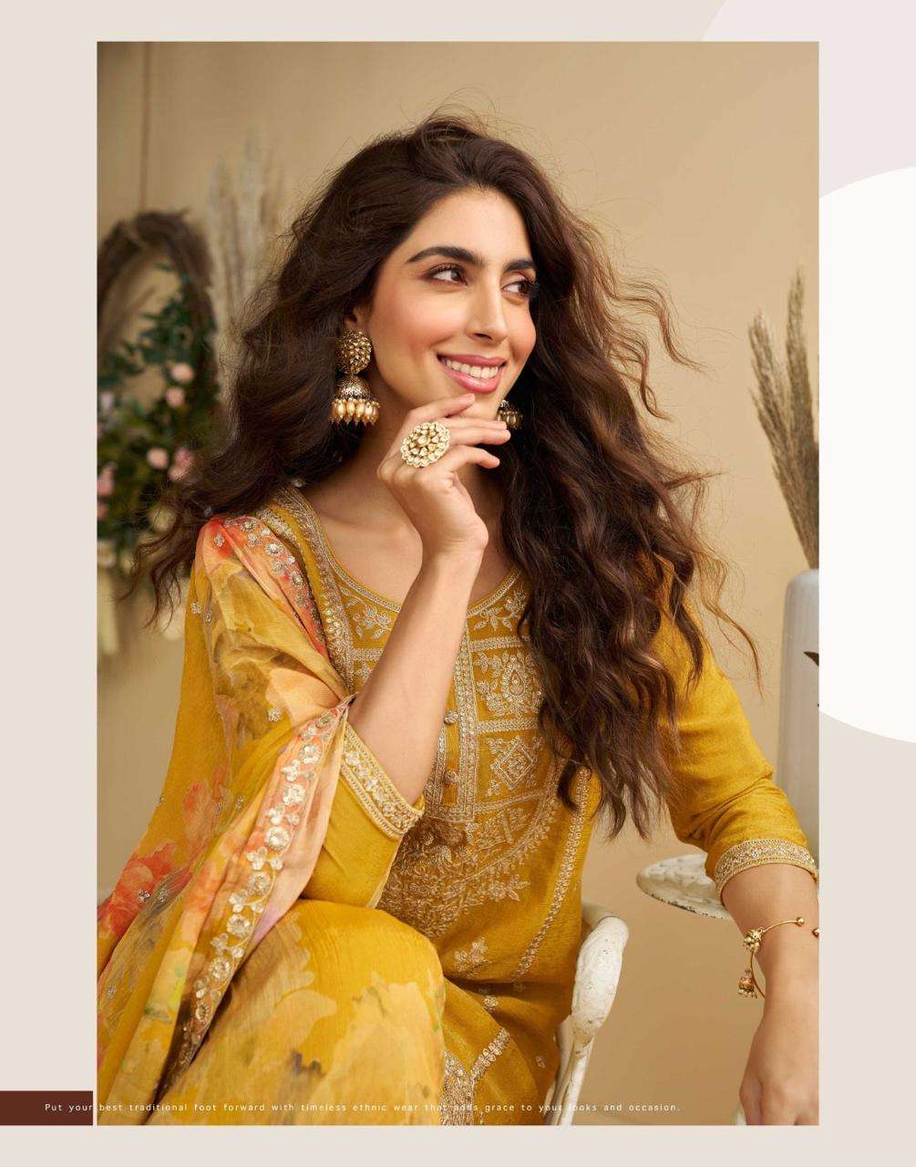 GULABO BY SAYURI DESIGNER IN REAL PREMIUM CHINON SILK WITH EMBROIDERED WORK 