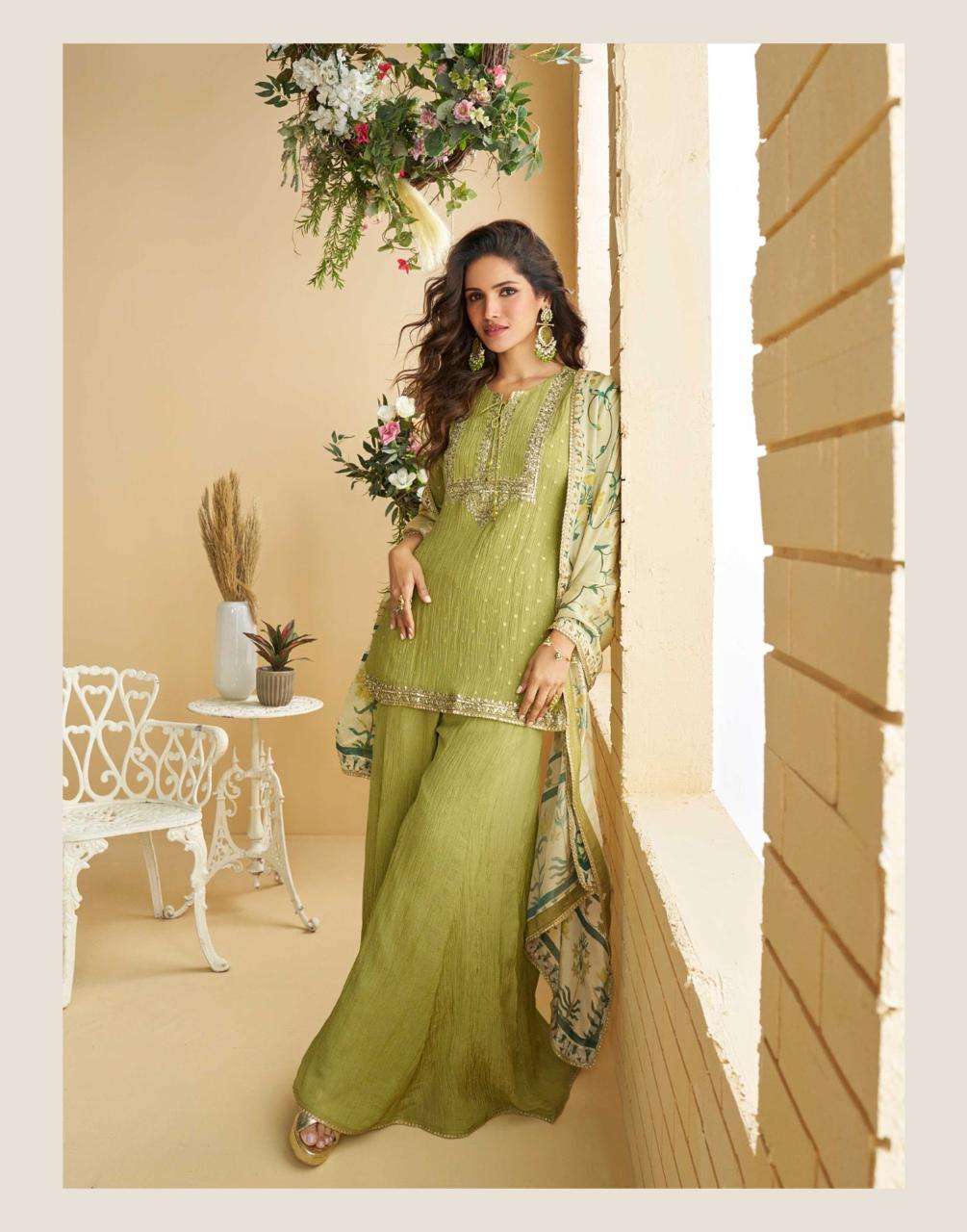 GULABO BY SAYURI DESIGNER IN REAL PREMIUM CHINON SILK WITH EMBROIDERED WORK 