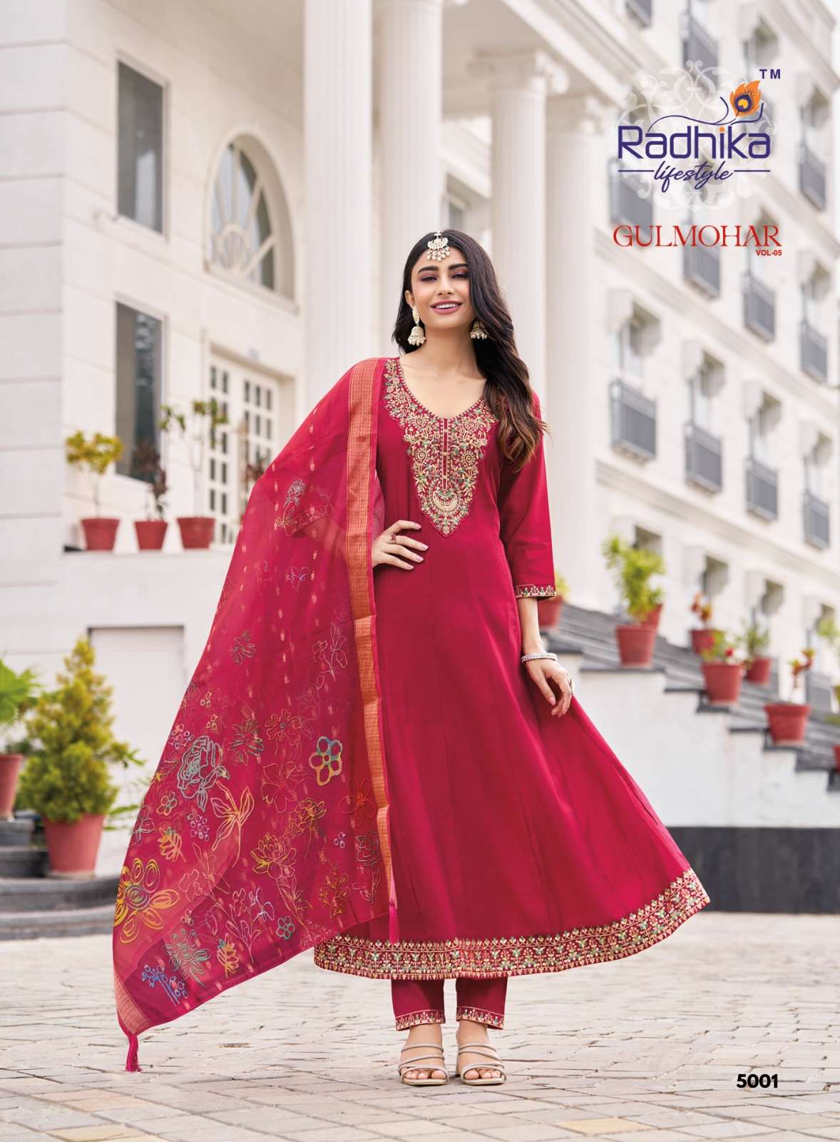 GULMOHAR VOL-5 BY RADHIKA LIFESTYLE IN HEAVY ROMAN SILK WITH EMBROIDERY WORK 