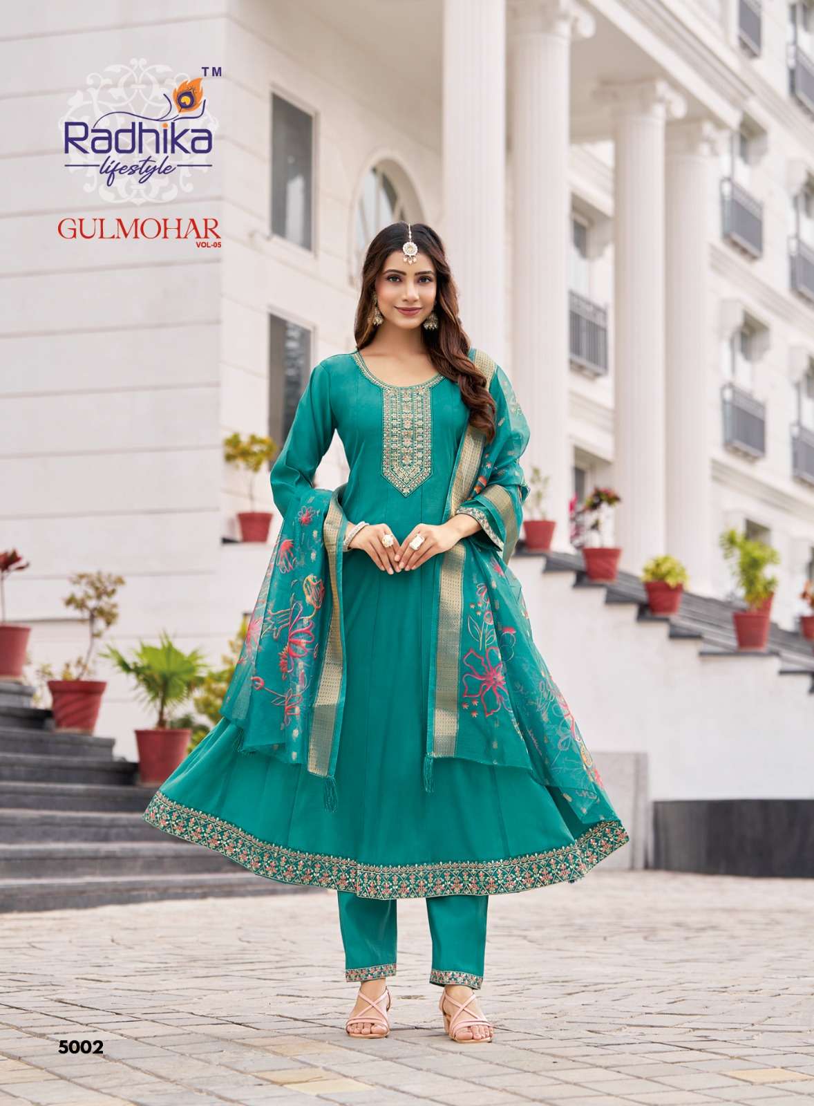 GULMOHAR VOL-5 BY RADHIKA LIFESTYLE IN HEAVY ROMAN SILK WITH EMBROIDERY WORK 