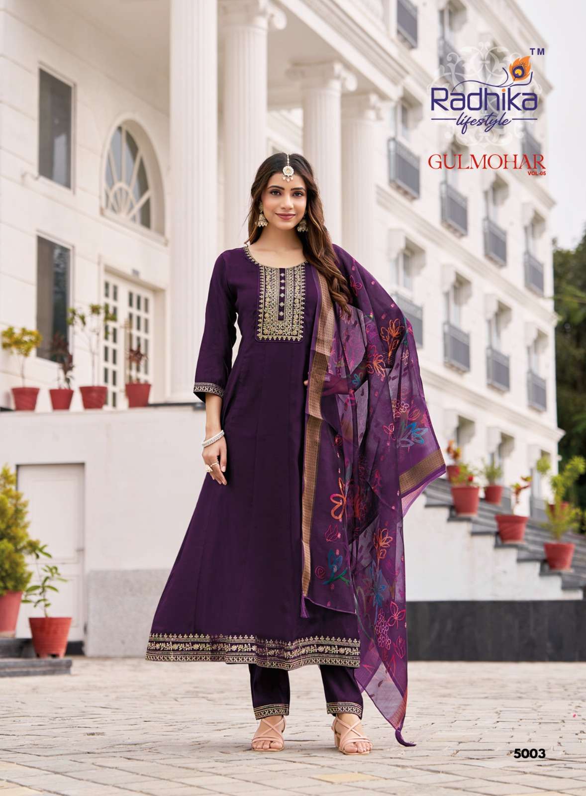 GULMOHAR VOL-5 BY RADHIKA LIFESTYLE IN HEAVY ROMAN SILK WITH EMBROIDERY WORK 