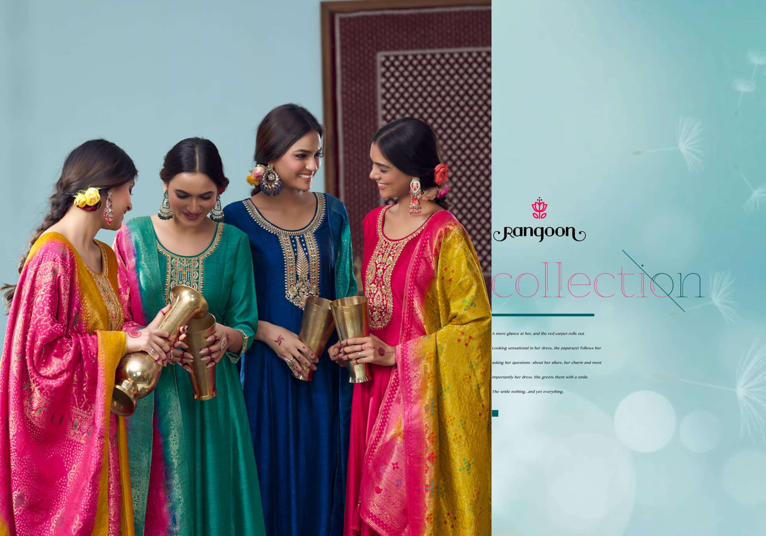 GUNJAN VOL-3 BY RANGOON IN SILK WITH FANCY EMBROIDERY WORK FULL INNER ANARKALI STYLE 