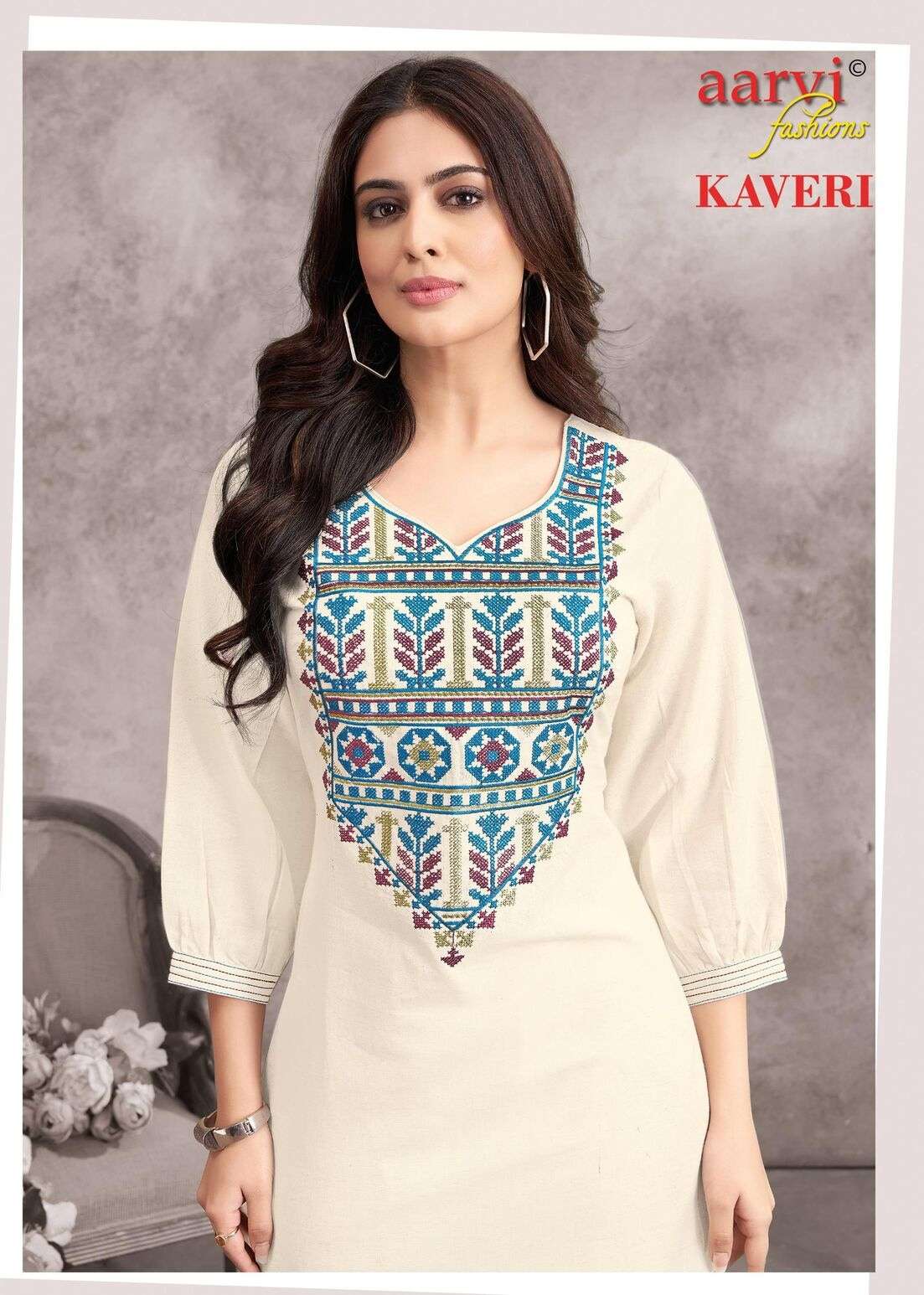 KAVERI VOL 2 BY AARVI FASHION IN FLEX COTTON FANCY CO-ORD SET WITH EMBROIDERY WORK 