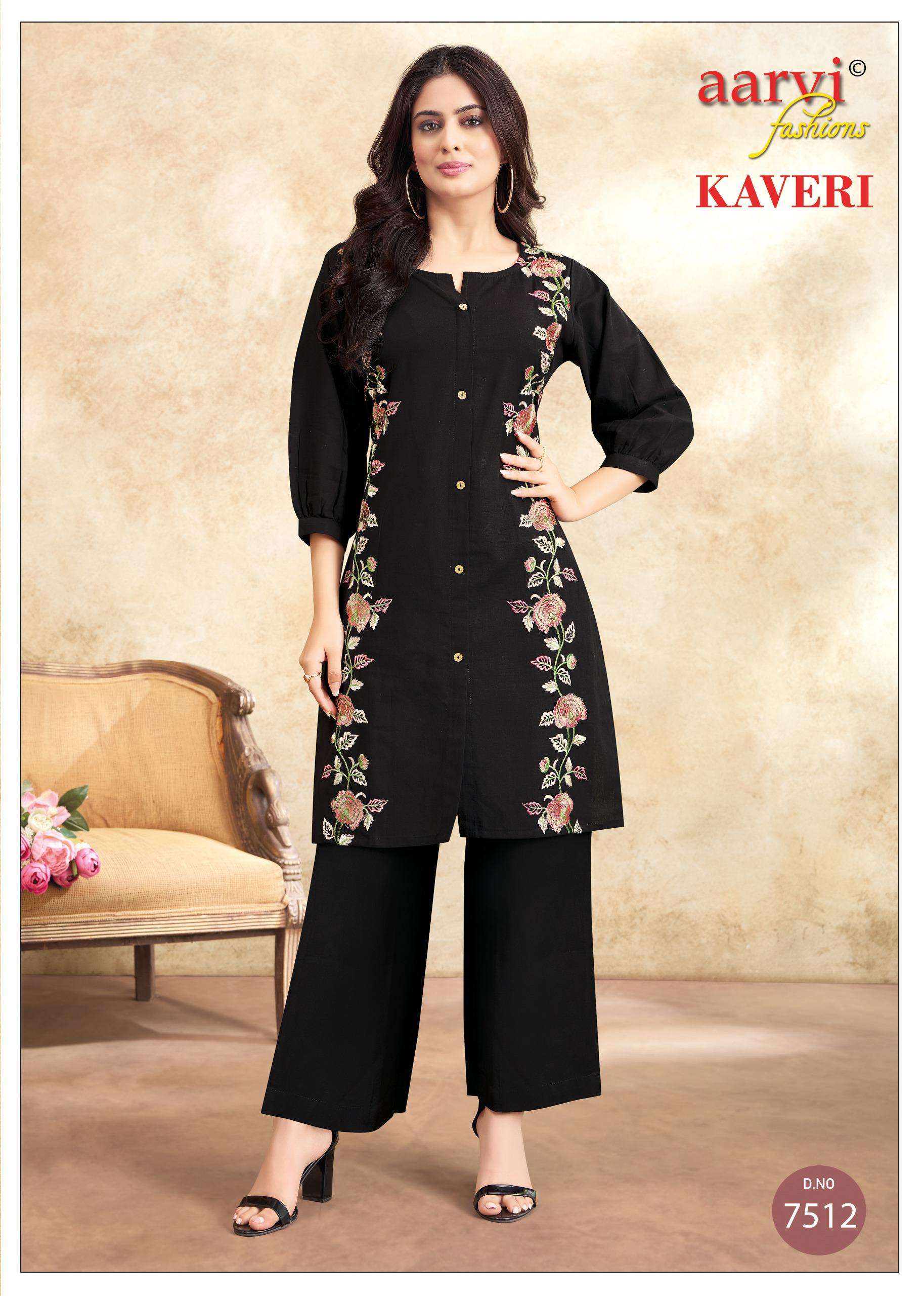 KAVERI VOL 2 BY AARVI FASHION IN FLEX COTTON FANCY CO-ORD SET WITH EMBROIDERY WORK 