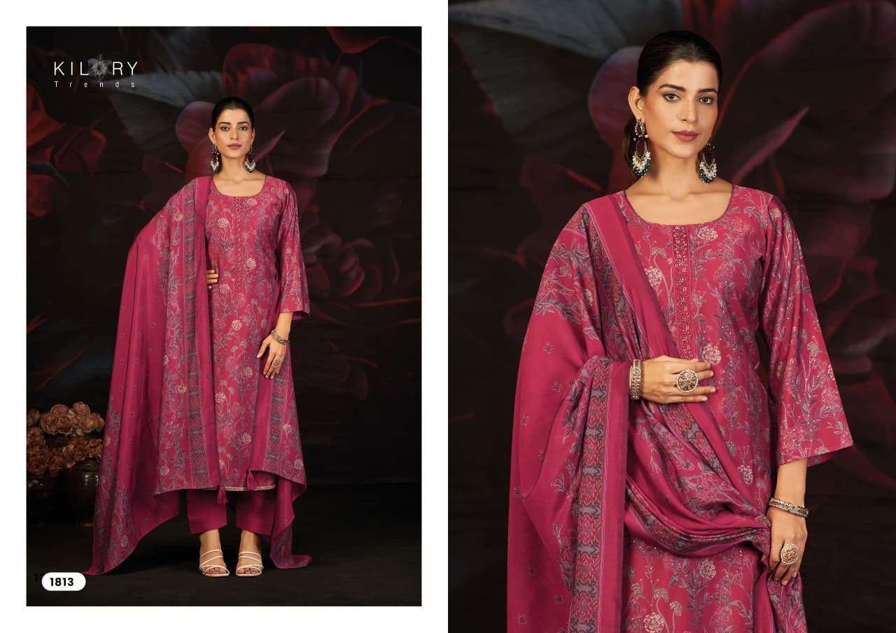 KAVIRA BY KILORY TRENDS IN PURE MUSLIN SILK DIGITAL PRINT WITH EMBROIDERY TIE WORK
