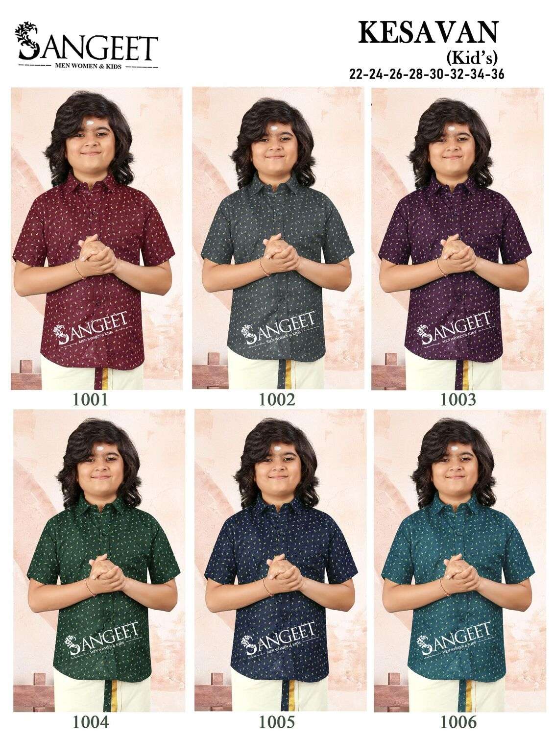 KESAVAN BY SANGEET IN BOMBAY SLUB COTTON PRINT  WITH VESTI VELCRO TAPE 