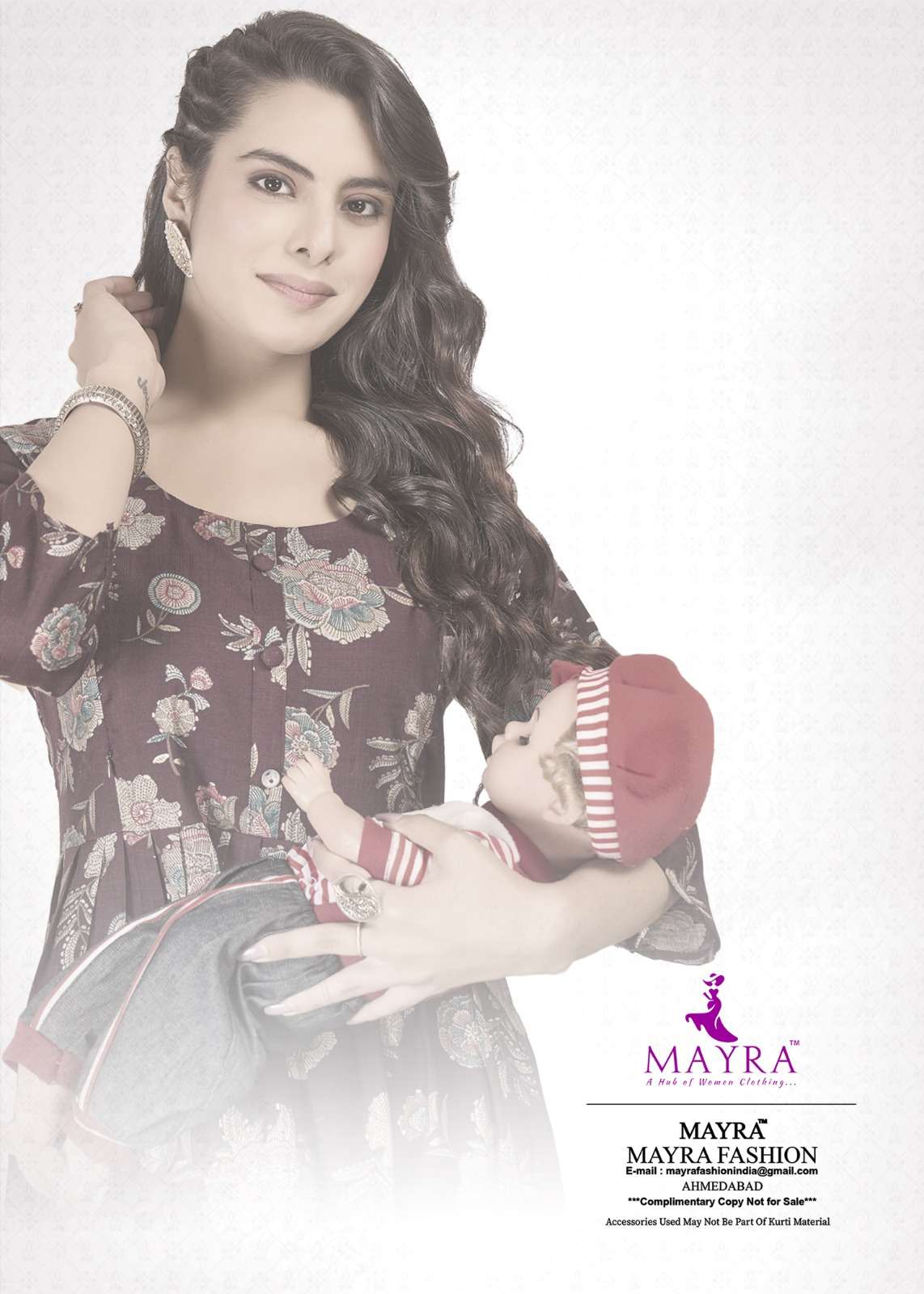 KINJAL VOL-1 BY MAYRA FASHION IN PURE VATICAN PRINT WITH FEEDING UMBRELLA KURTI 
