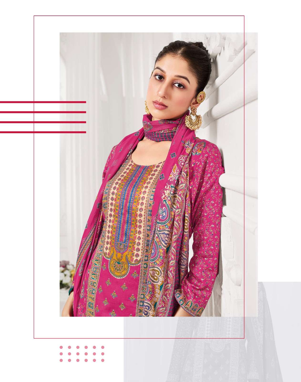 KKASHISH VOL-1 BY RADHIKA LIFESTYLE IN JAM SATIN DISCHARGE PRINT WITH MANUAL WORK