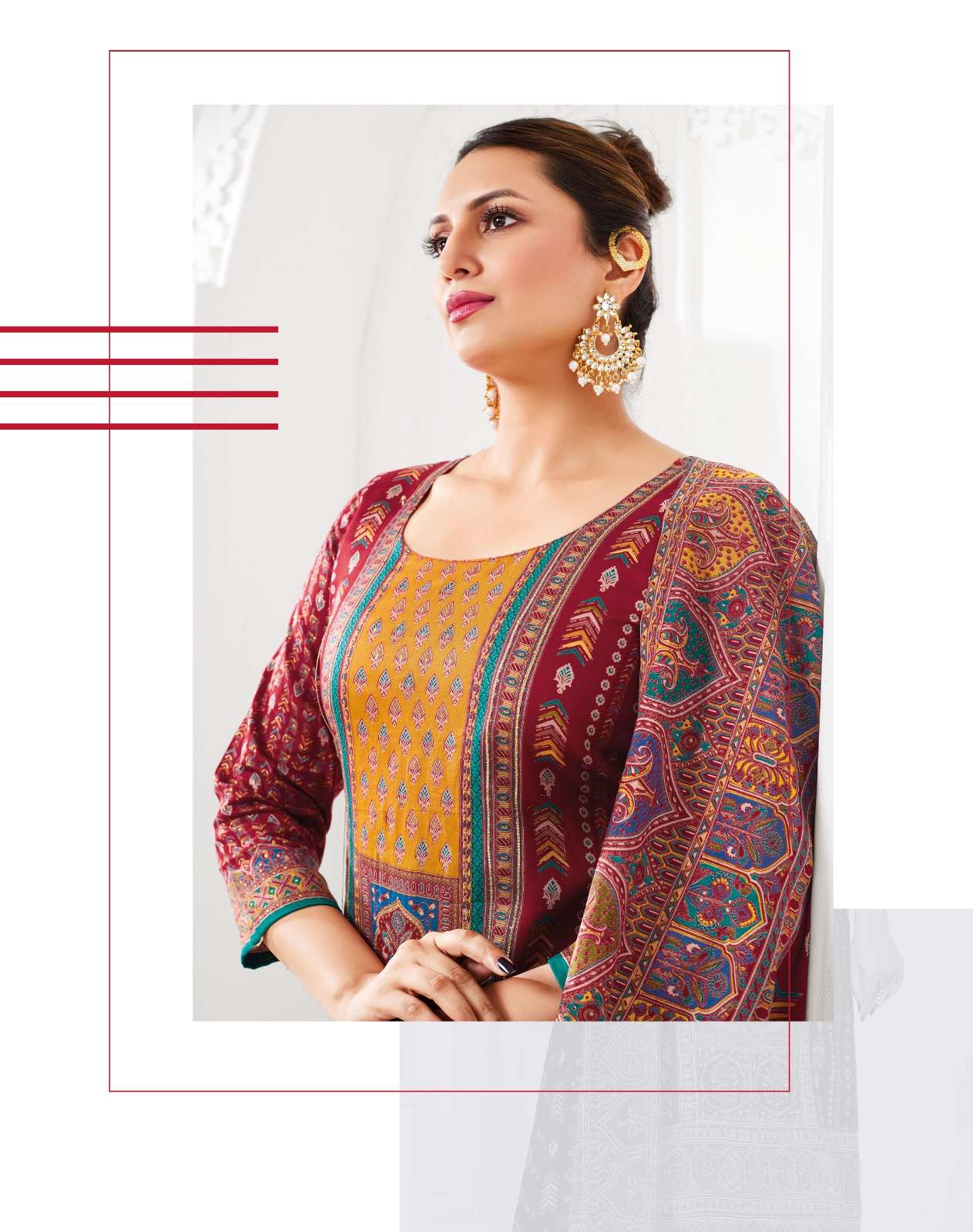 KKASHISH VOL-1 BY RADHIKA LIFESTYLE IN JAM SATIN DISCHARGE PRINT WITH MANUAL WORK
