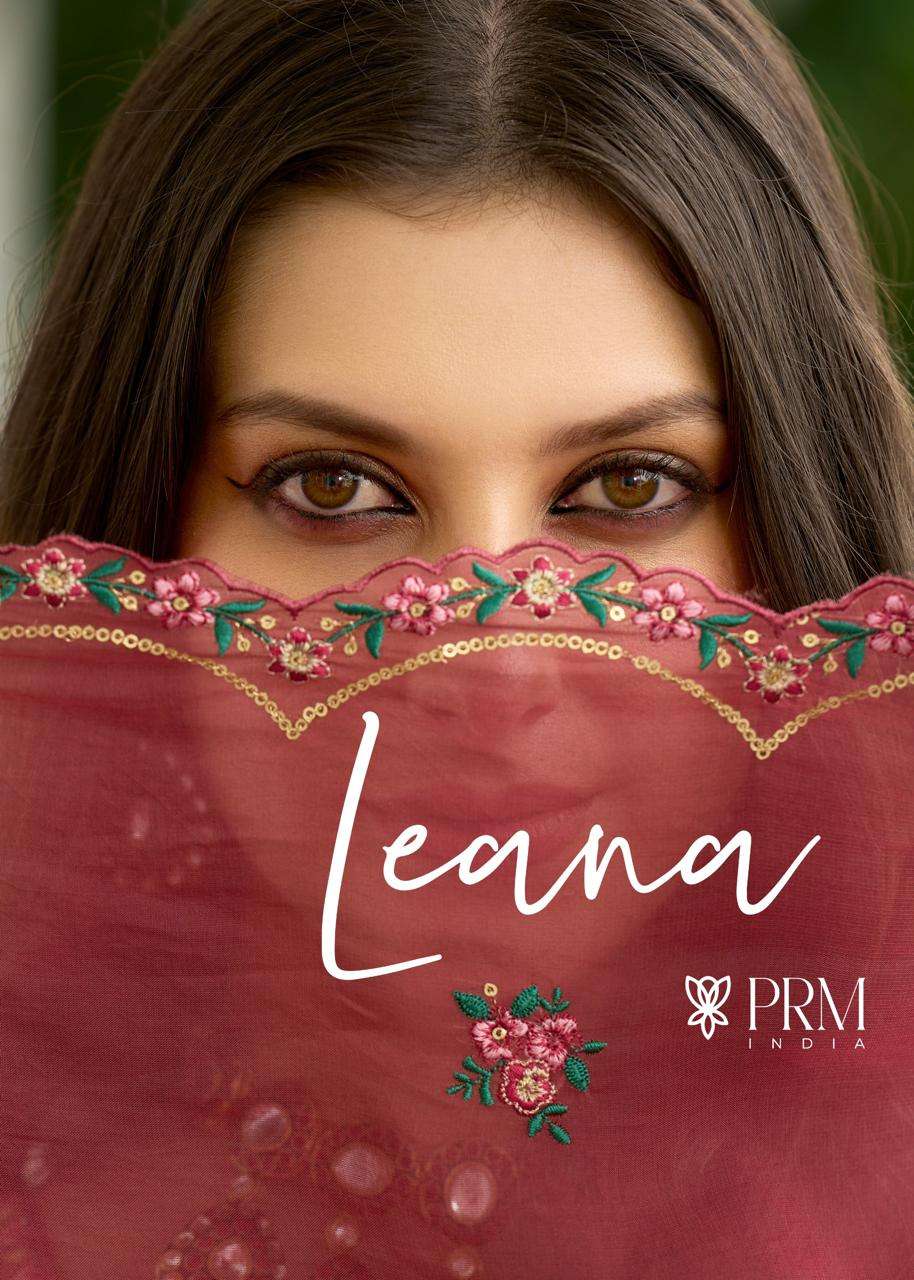 LEANA BY PRM INDIA IN ORGANZA CRASH WITH MUSLIN INNAR AND EMROIDERY WORK 