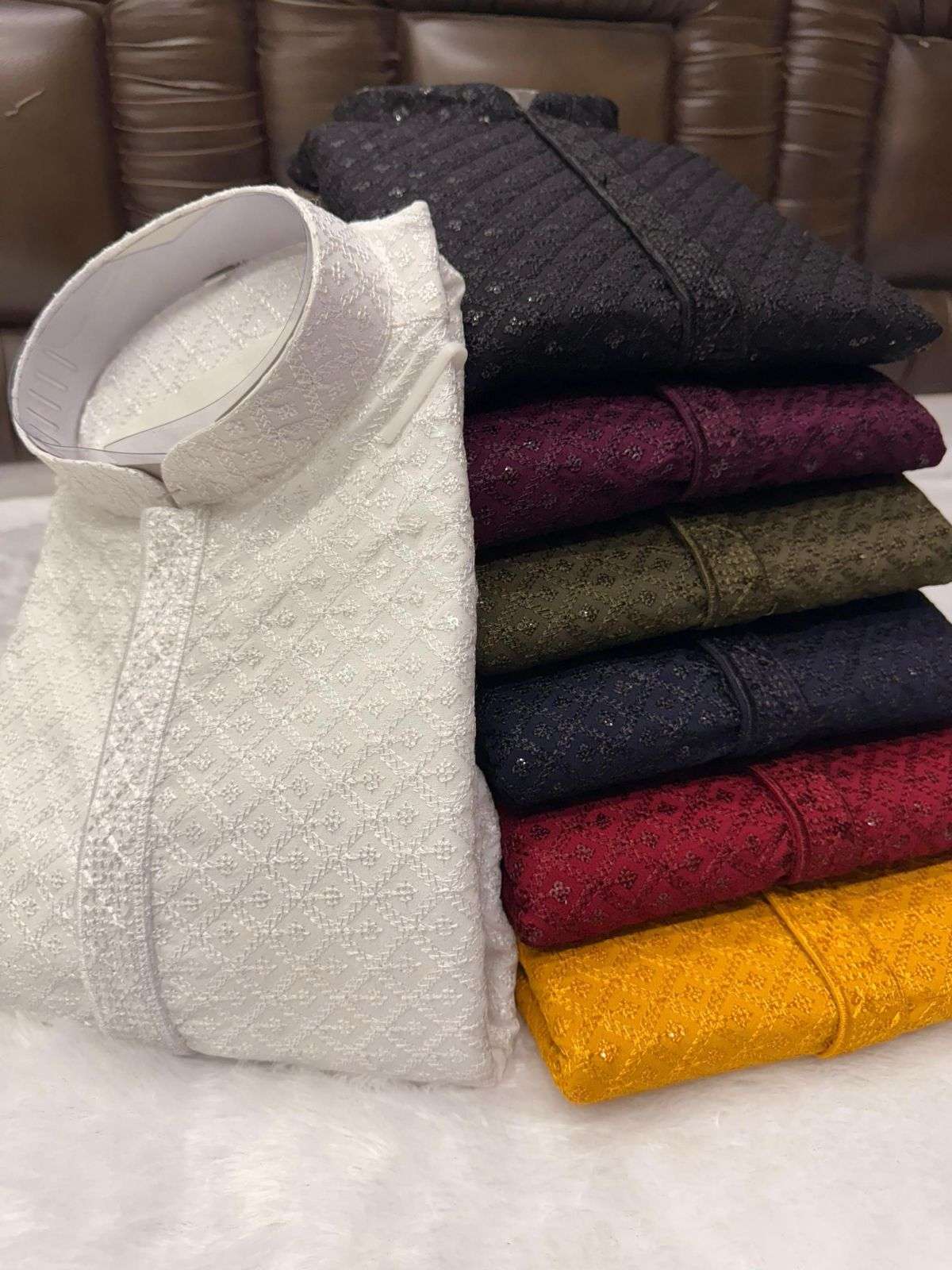  MAN VOLUME-1 BY TEXOFAB IN HEAVY RAYON SHIFFLLI SEQUENCE WORK AND RAYMOND COTTON PANT 