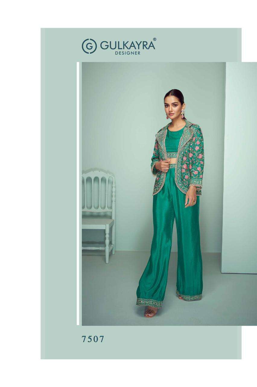 MARIYAM BY GULKAYRA DESIGNER IN REAL CHINON WITH FRONT & BACK EMBROIDERY WORK 