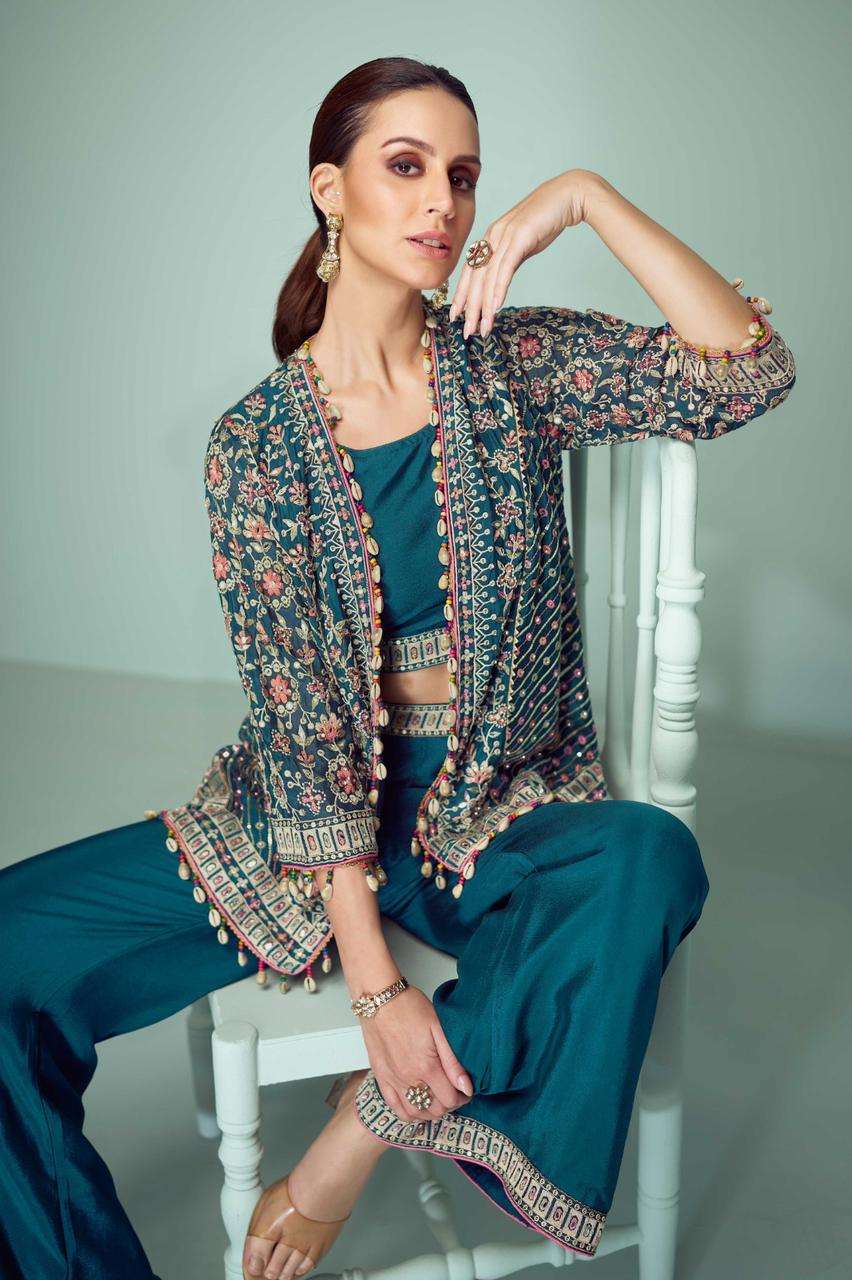 MARIYAM BY GULKAYRA DESIGNER IN REAL CHINON WITH FRONT & BACK EMBROIDERY WORK 